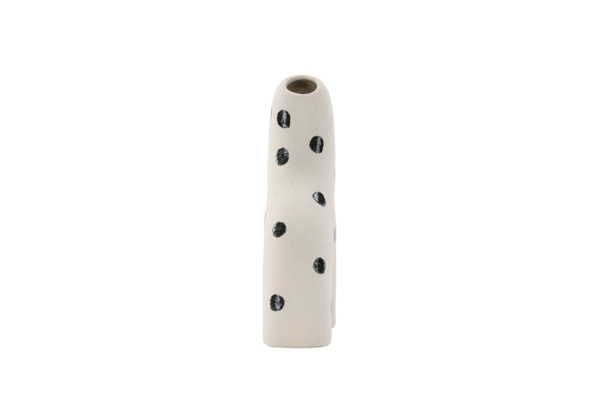 Venture Home Aya Vase - White/Black Dots - 9*4*16Hcm