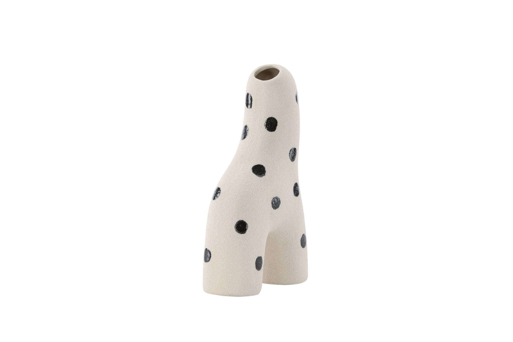 Venture Home Aya Vase - White/Black Dots - 9*4*16Hcm