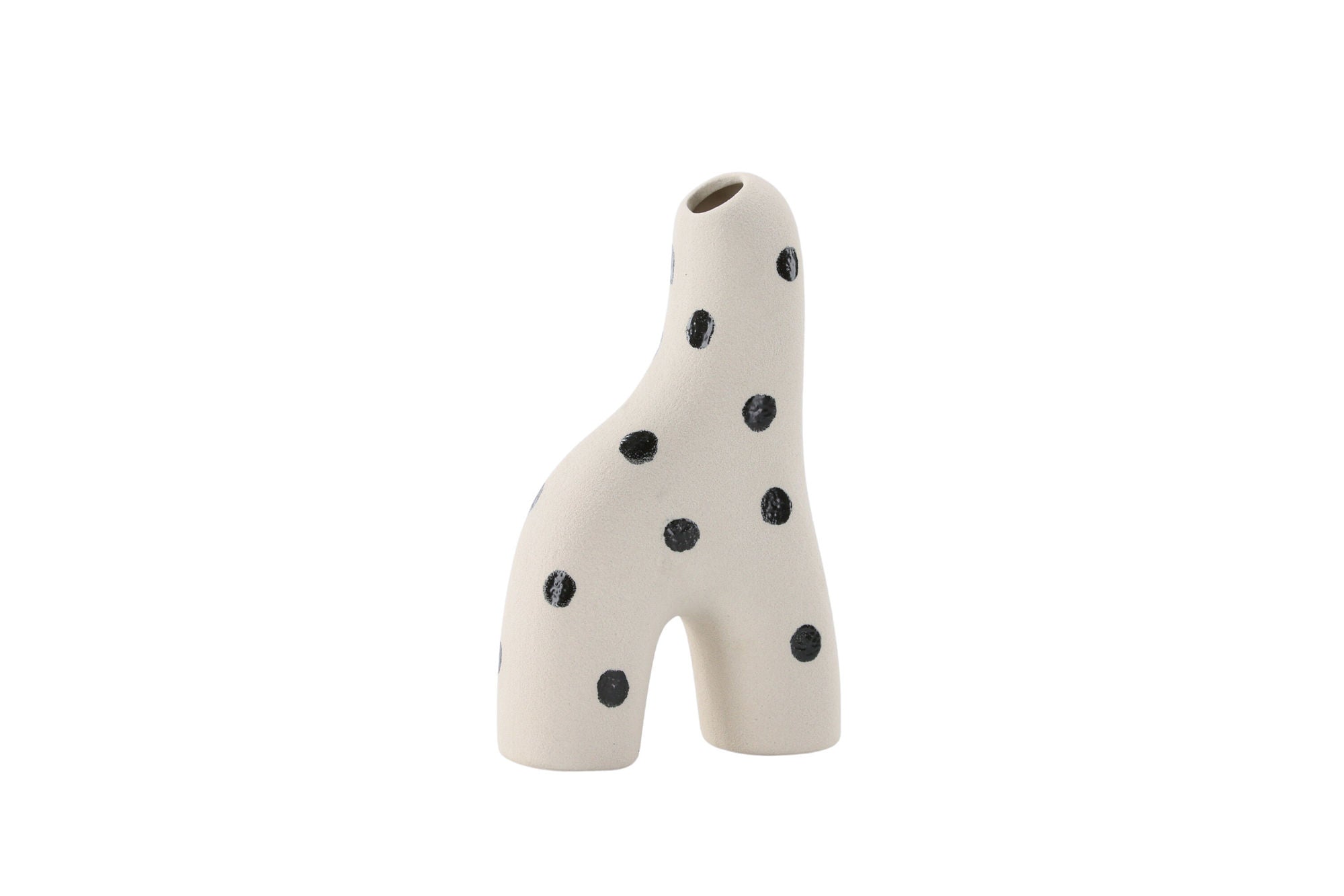 Venture Home Aya Vase - White/Black Dots - 9*4*16Hcm
