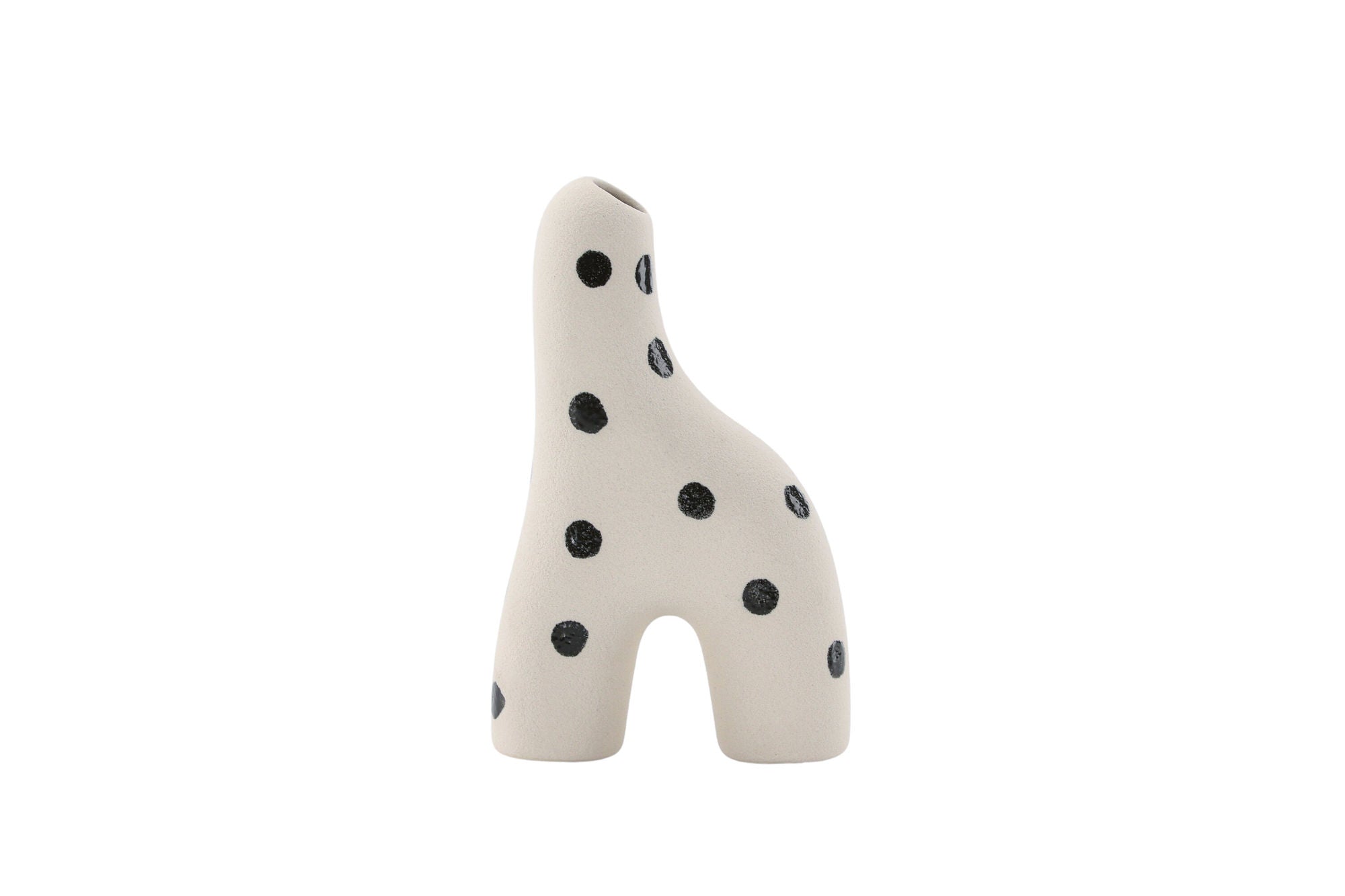 Venture Home Aya Vase - White/Black Dots - 9*4*16Hcm