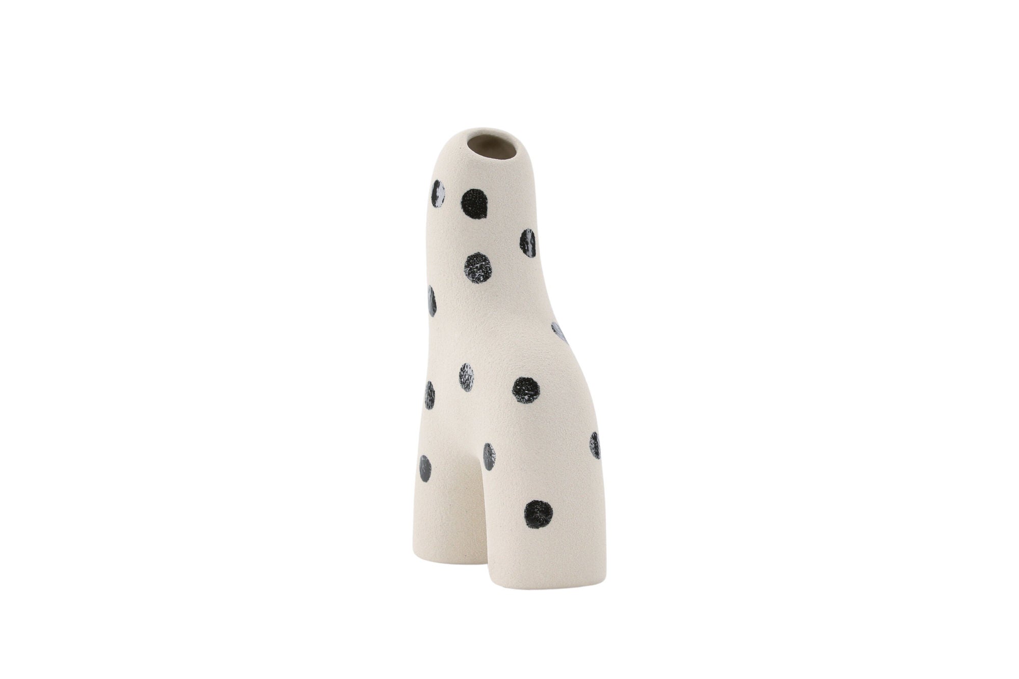 Venture Home Aya Vase - White/Black Dots - 9*4*16Hcm