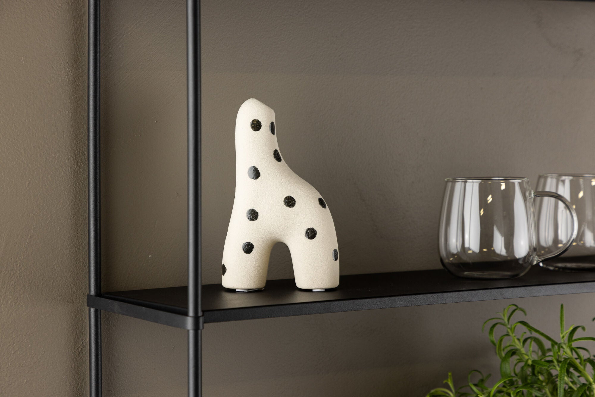 Venture Home Aya Vase - White/Black Dots - 9*4*16Hcm