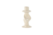 Venture Home Glory Candlestick - Beige/Black Dots - D2*W6*H12cm