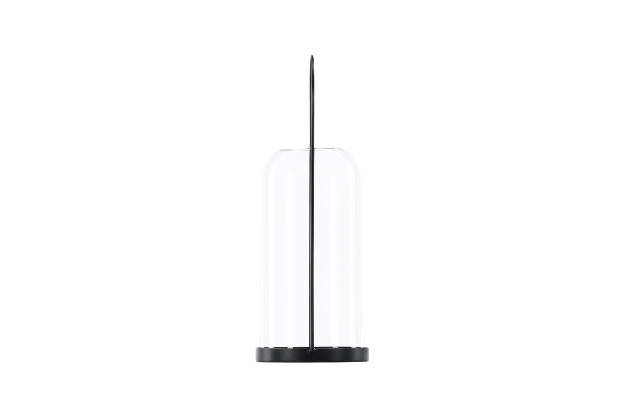 Venture Home Flora Lantern -  Black/Clear Glass -  H35*13cm