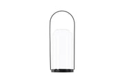 Venture Home Flora Lantern -  Black/Clear Glass -  H35*13cm