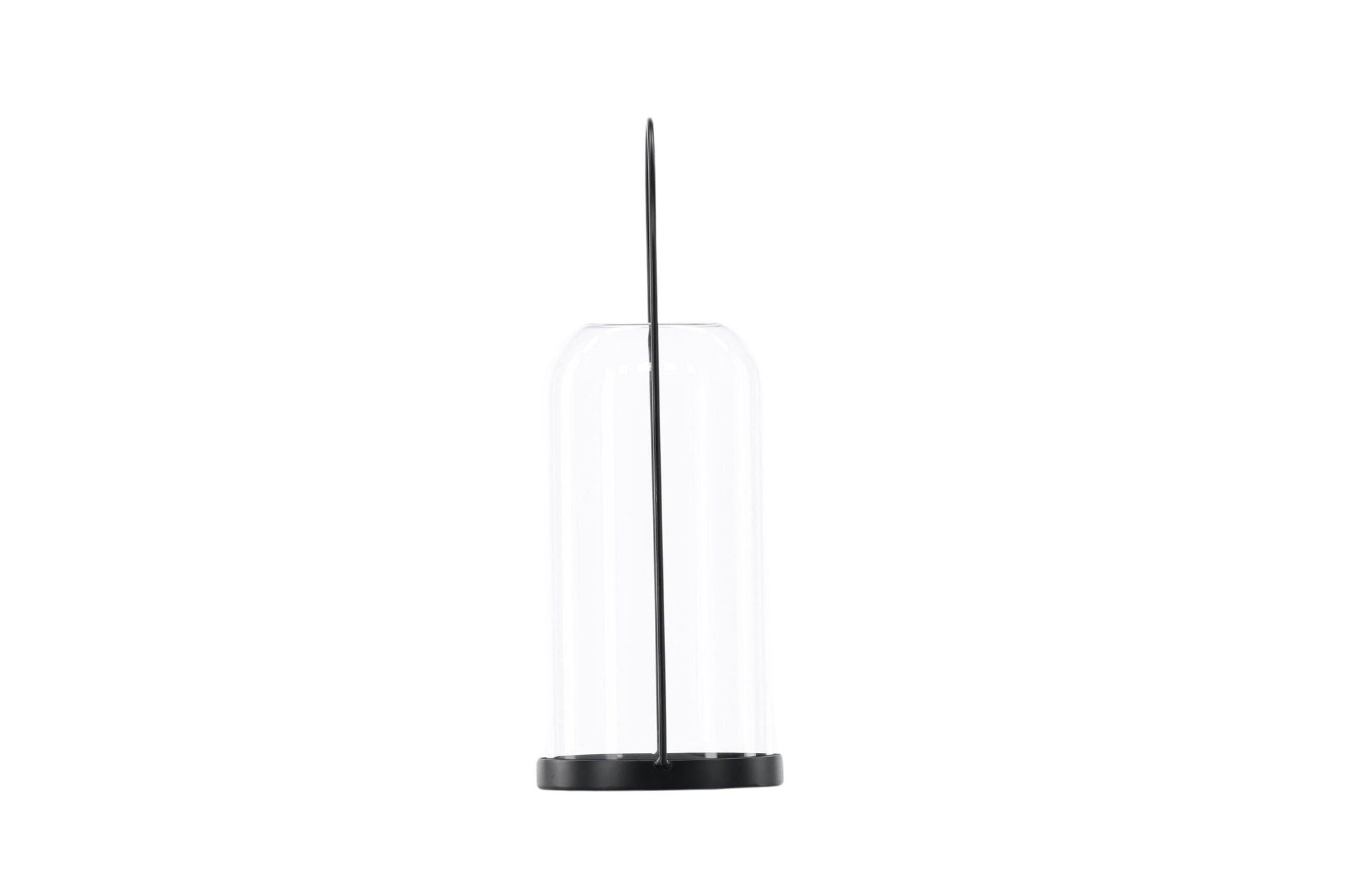 Venture Home Flora Lantern -  Black/Clear Glass -  H35*13cm