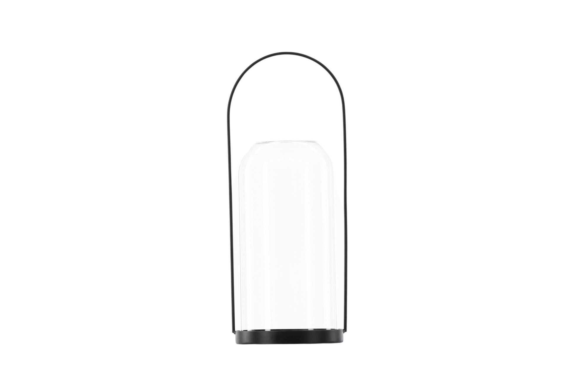 Venture Home Flora Lantern -  Black/Clear Glass -  H35*13cm