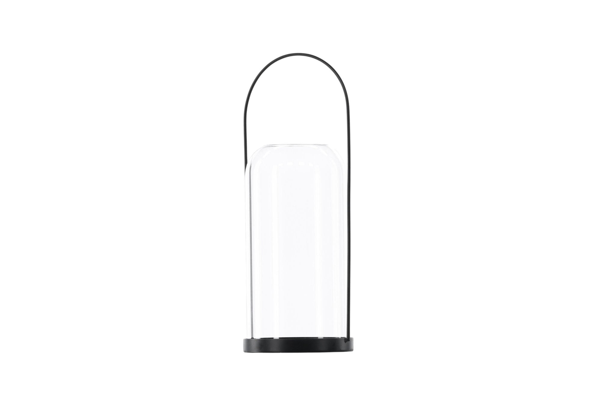 Venture Home Flora Lantern -  Black/Clear Glass -  H35*13cm