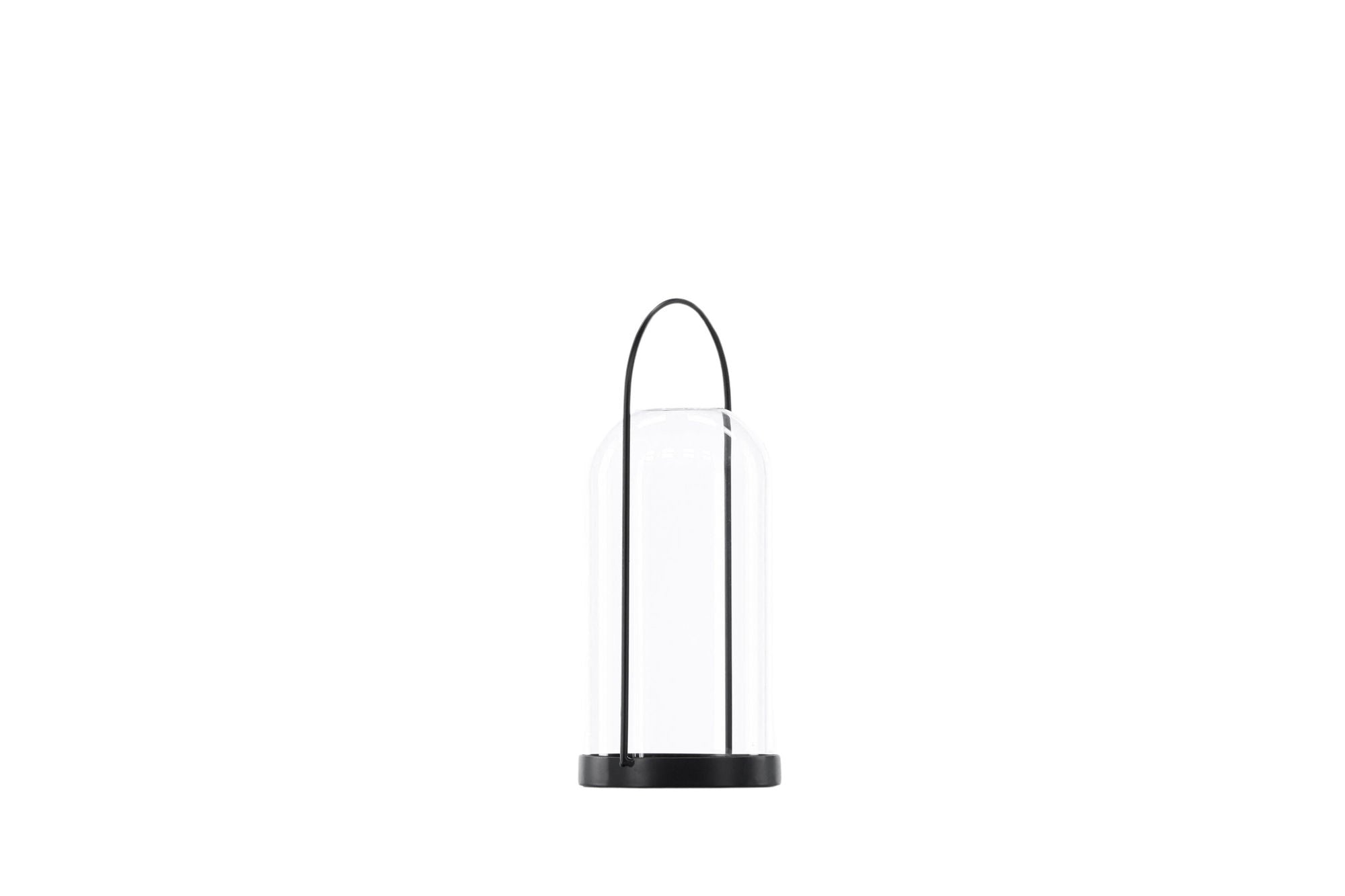 Venture Home Flora Lantern -  Black/Clear Glass -  H25*11cm