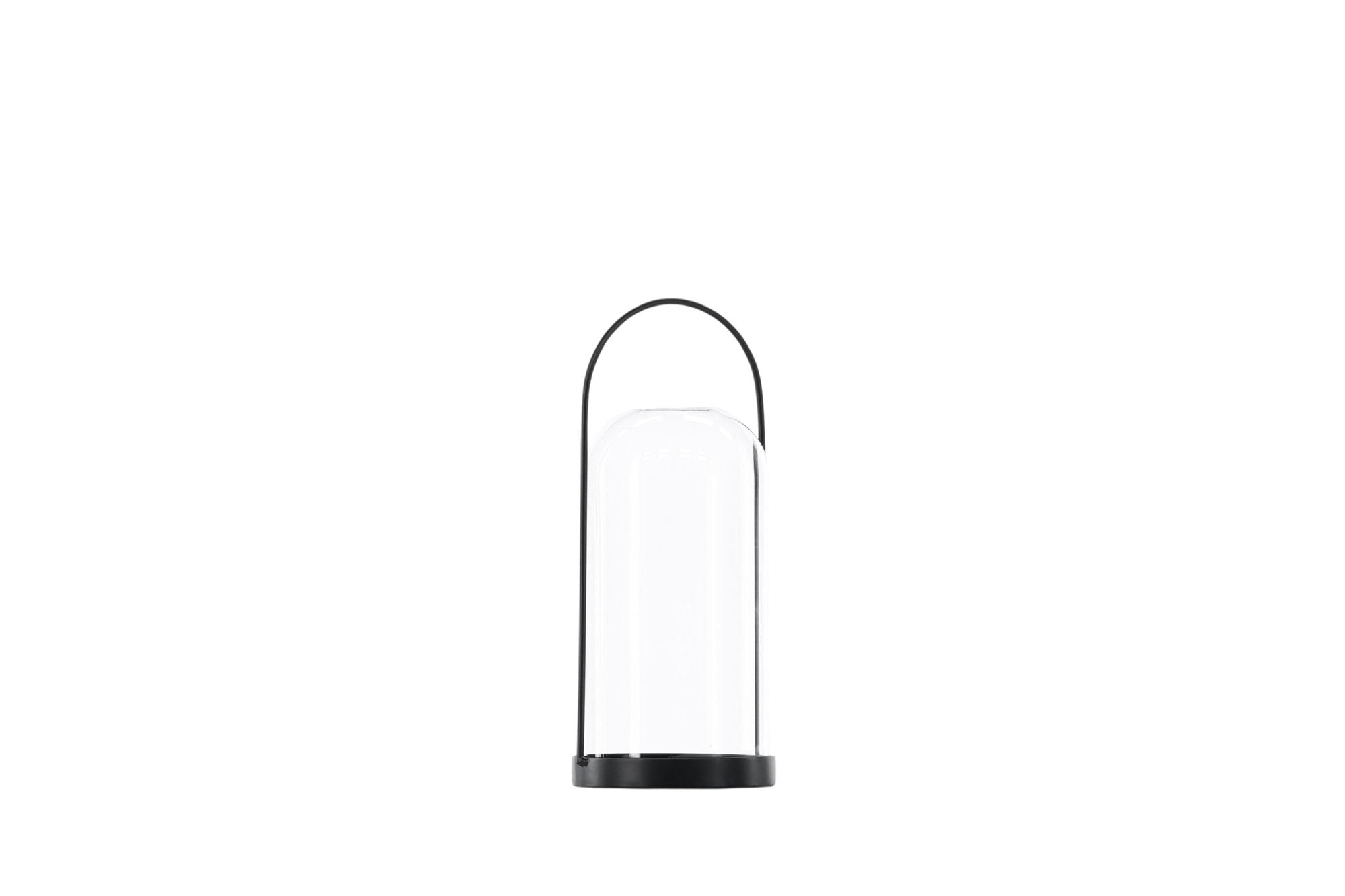 Venture Home Flora Lantern -  Black/Clear Glass -  H25*11cm