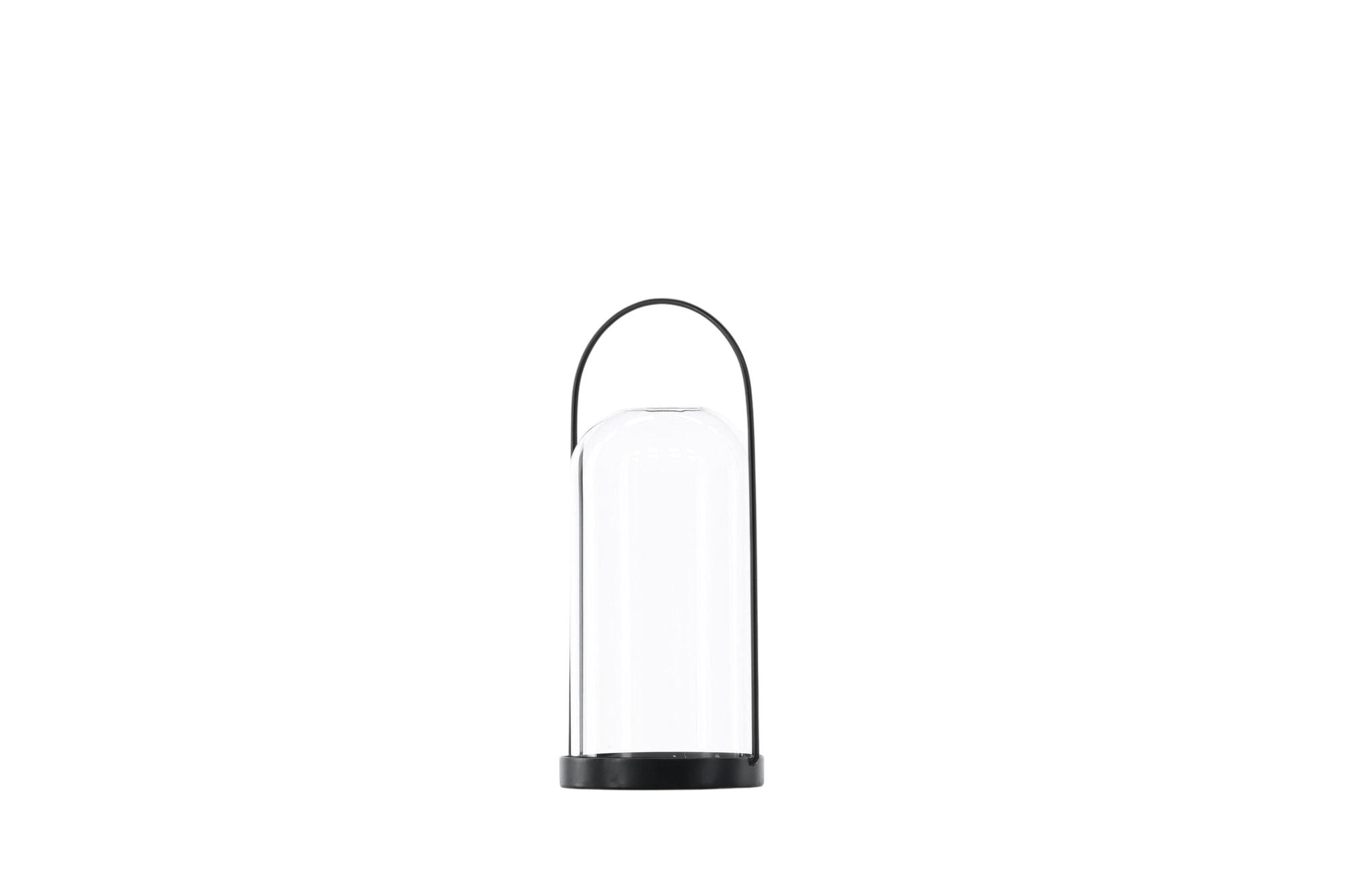 Venture Home Flora Lantern -  Black/Clear Glass -  H25*11cm