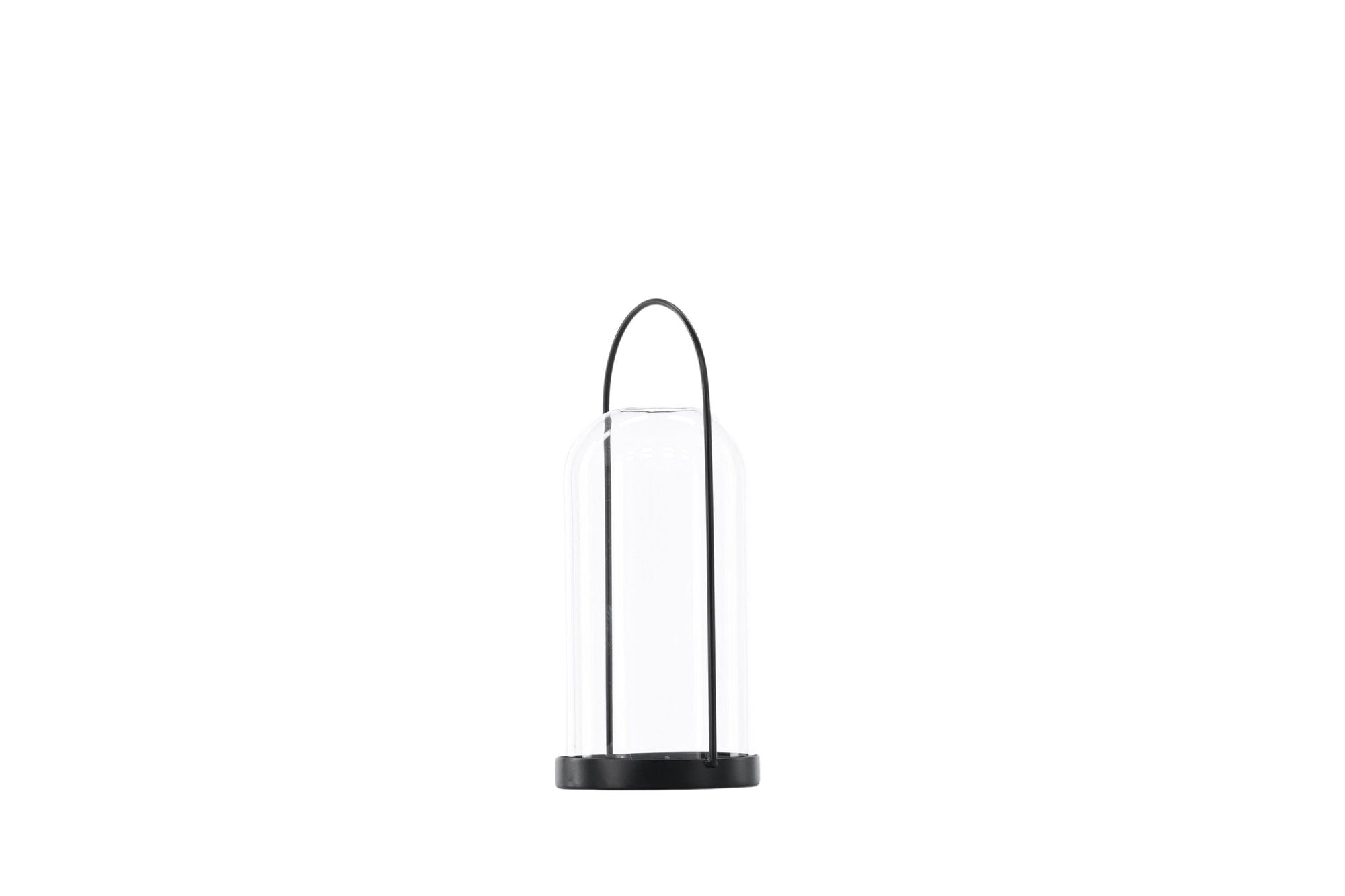 Venture Home Flora Lantern -  Black/Clear Glass -  H25*11cm