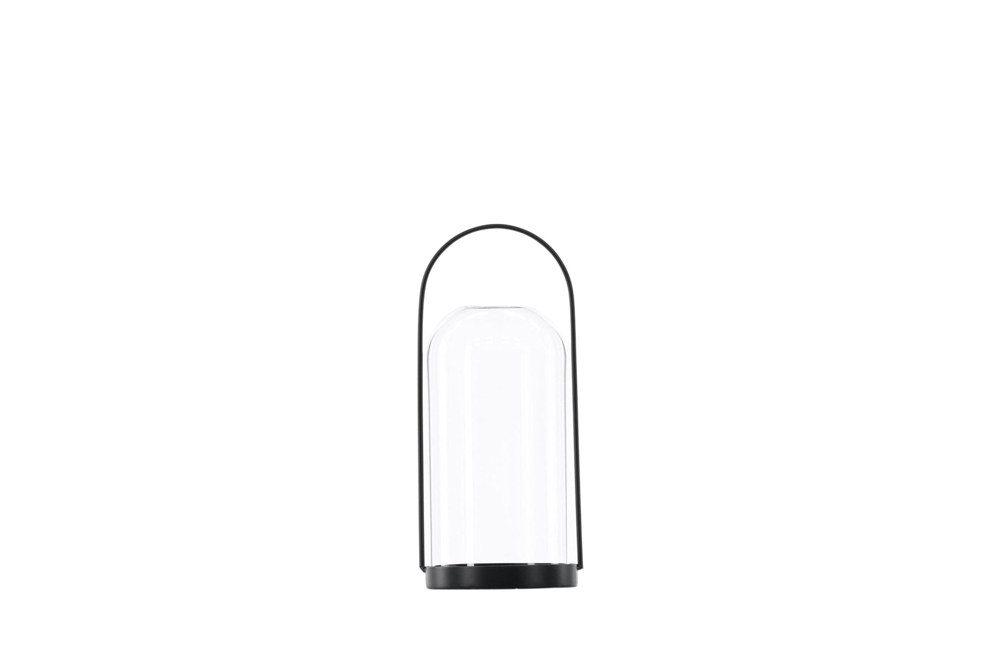 Venture Home Flora Lantern -  Black/Clear Glass -  H25*11cm