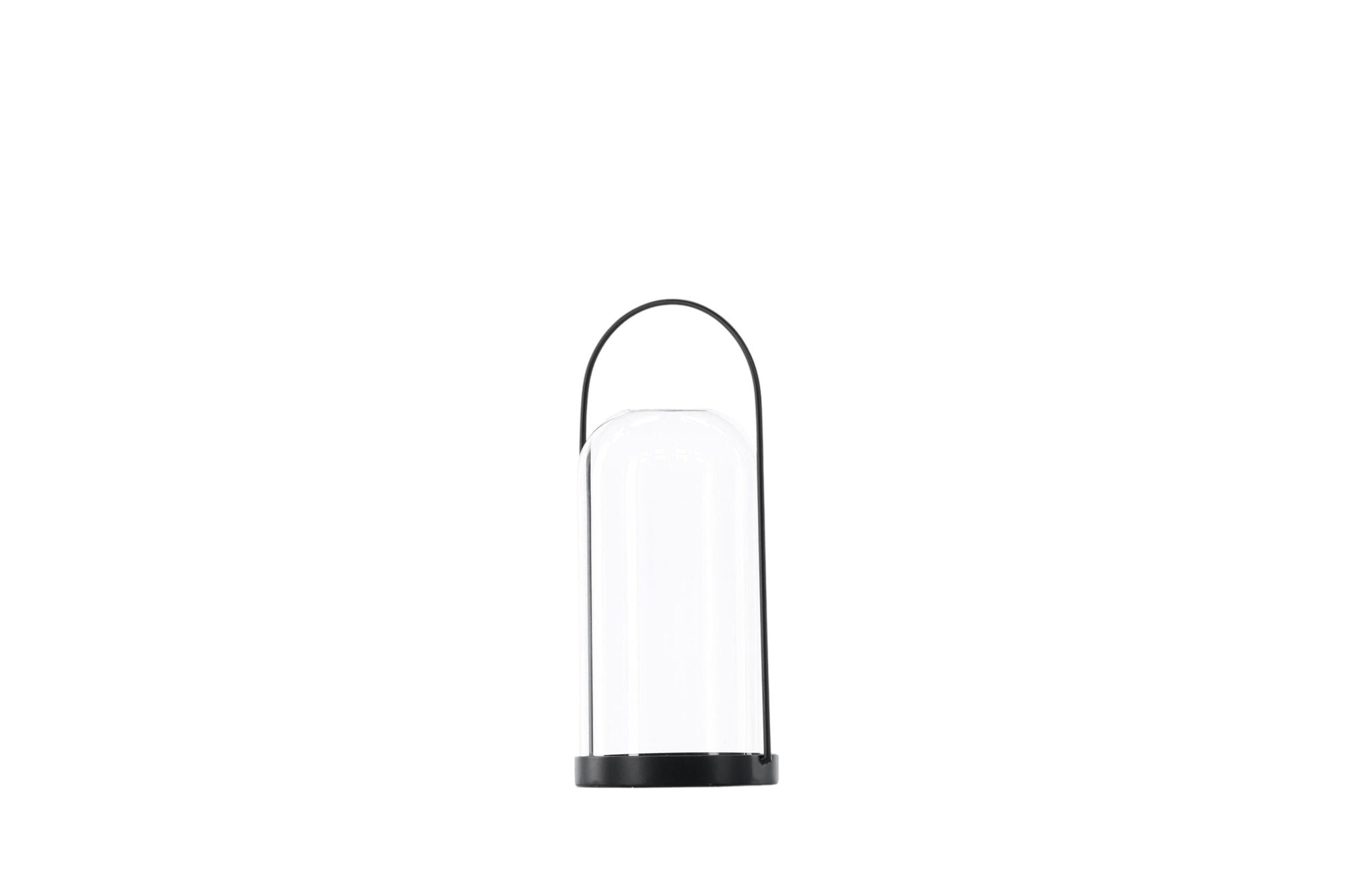 Venture Home Flora Lantern -  Black/Clear Glass -  H25*11cm