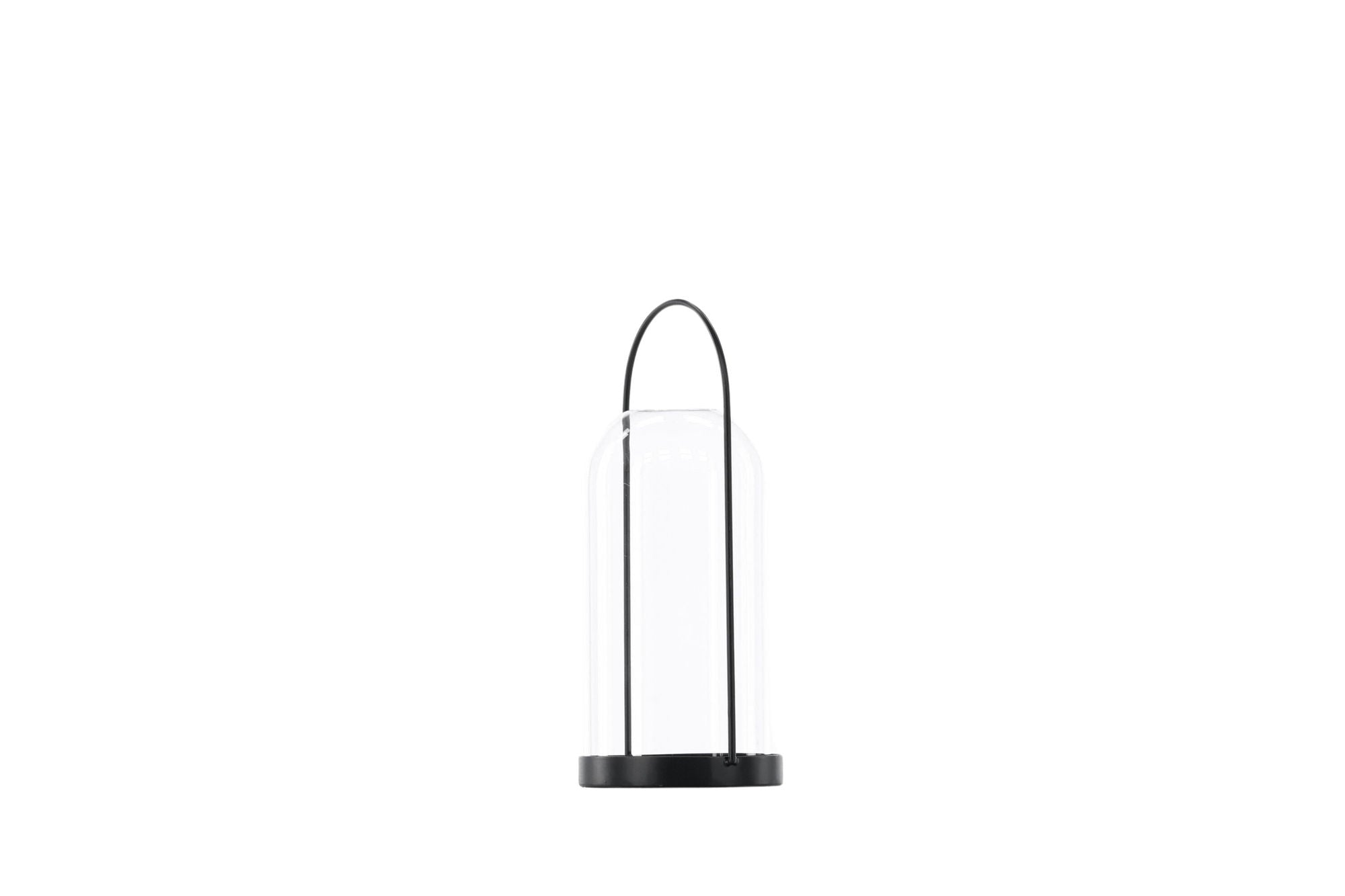 Venture Home Flora Lantern -  Black/Clear Glass -  H25*11cm