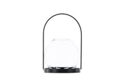 Venture Home Flora Lantern -  Black/Clear Glass -  H22*14cm