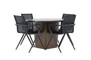 Venture Home Santa Fe spisebord ø120 - Roasty +Alina Spisebordsstol - Black Alu / Black Textilene _4