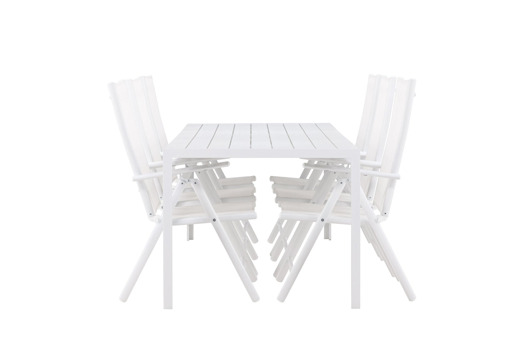Venture Home Break spisebord - White / White Aintwood +Break Diningchair Alumnium - White / Textilene _6