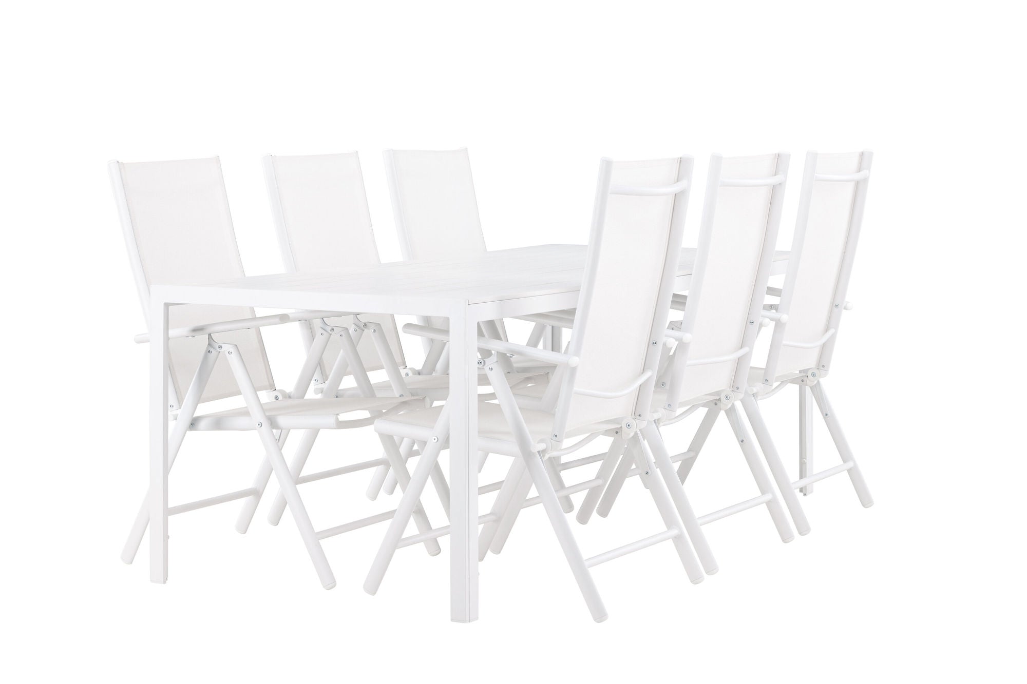Venture Home Break spisebord - White / White Aintwood +Break Diningchair Alumnium - White / Textilene _6