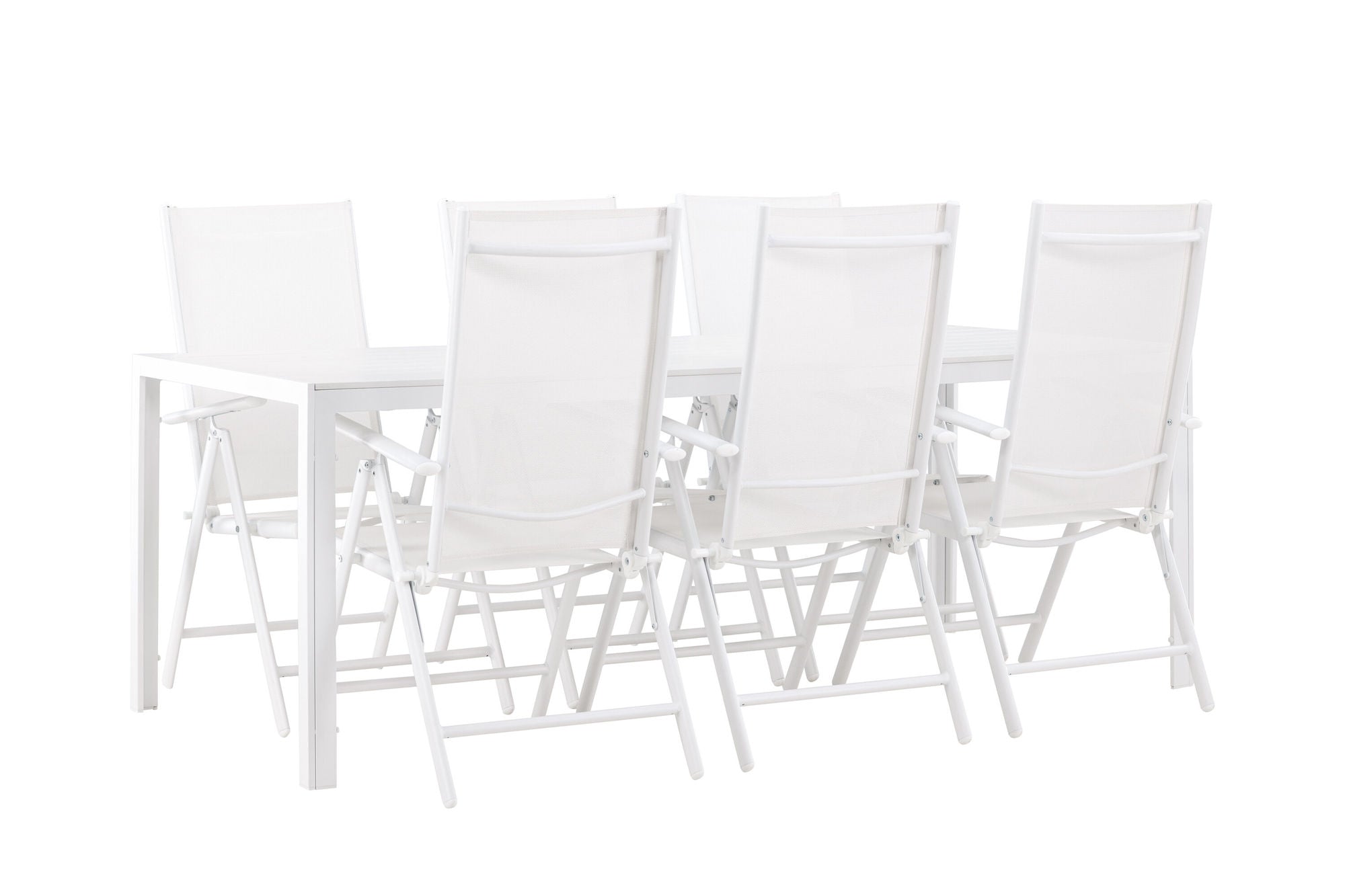 Venture Home Break spisebord - White / White Aintwood +Break Diningchair Alumnium - White / Textilene _6