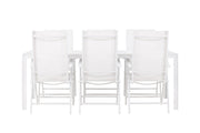 Venture Home Break spisebord - White / White Aintwood +Break Diningchair Alumnium - White / Textilene _6