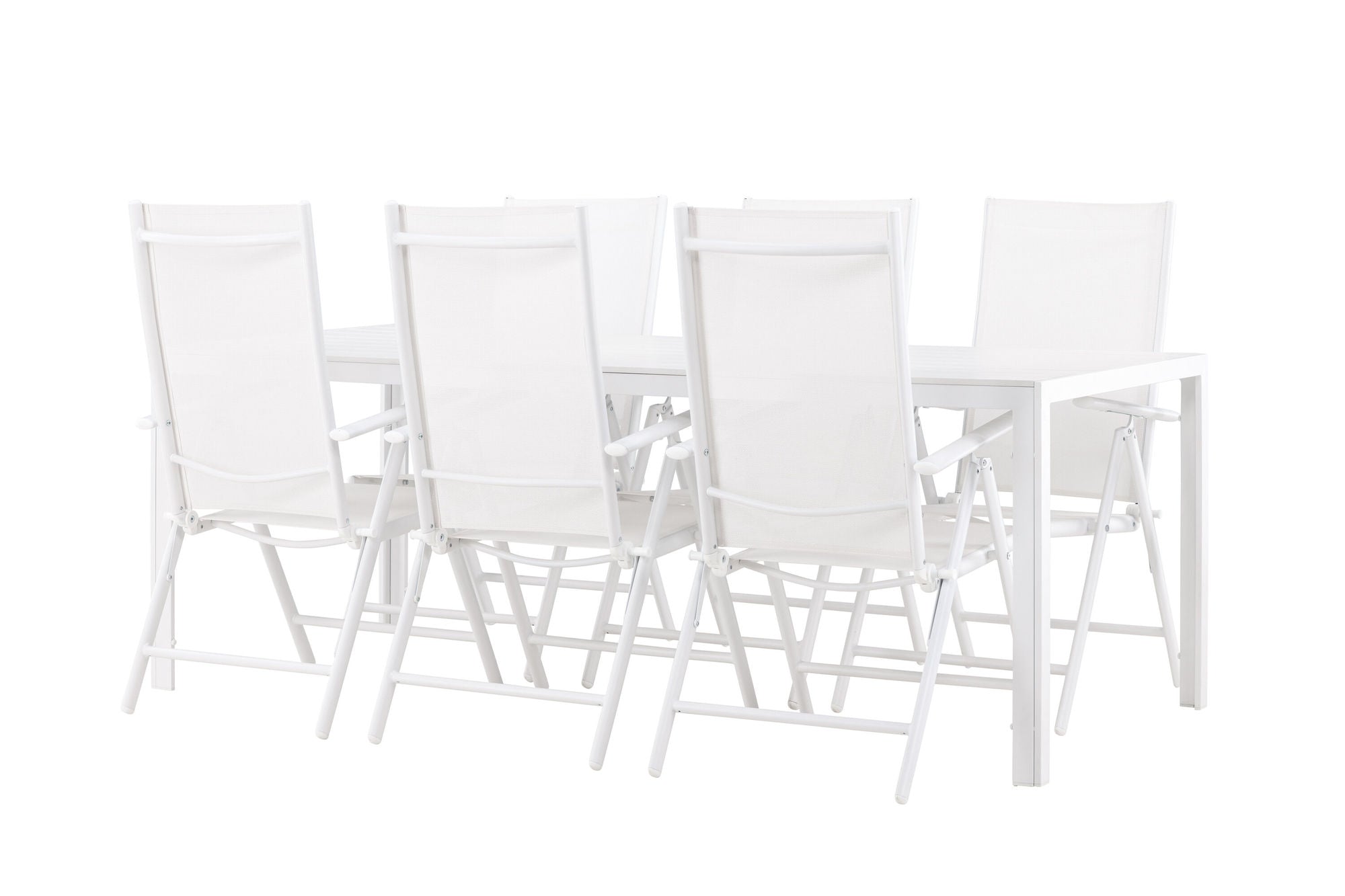 Venture Home Break spisebord - White / White Aintwood +Break Diningchair Alumnium - White / Textilene _6