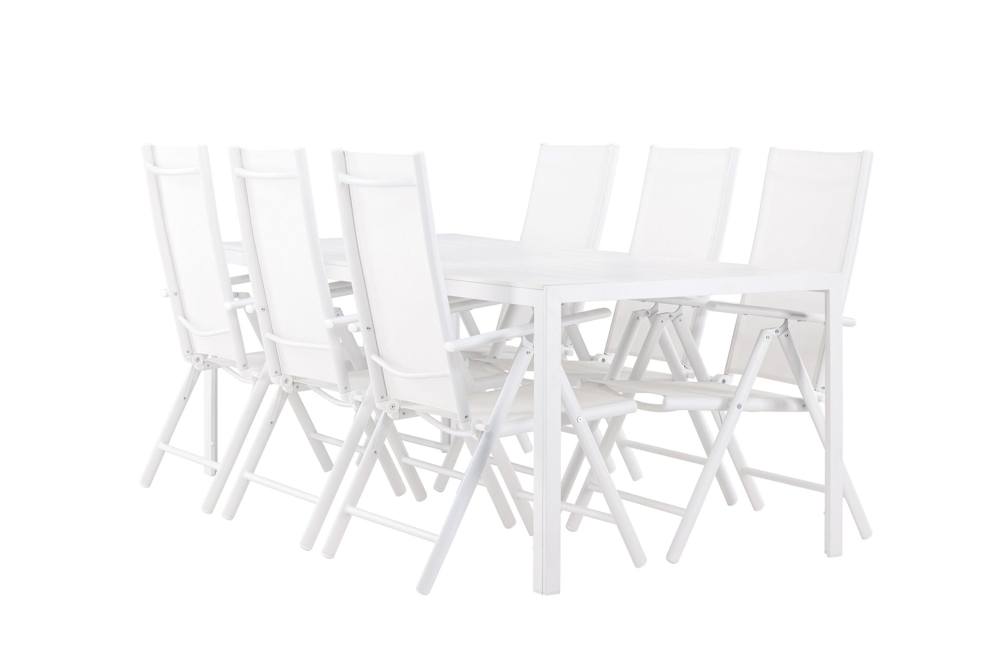Venture Home Break spisebord - White / White Aintwood +Break Diningchair Alumnium - White / Textilene _6