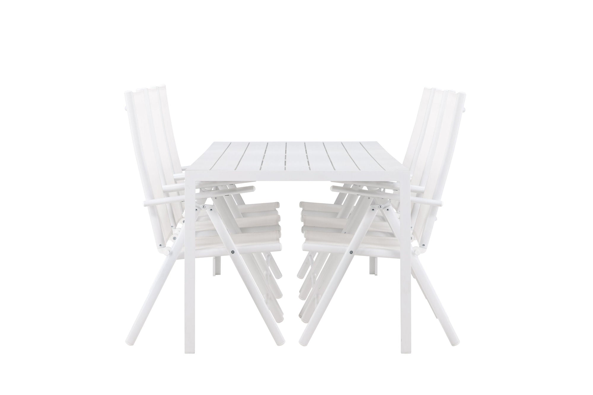 Venture Home Break spisebord - White / White Aintwood +Break Diningchair Alumnium - White / Textilene _6