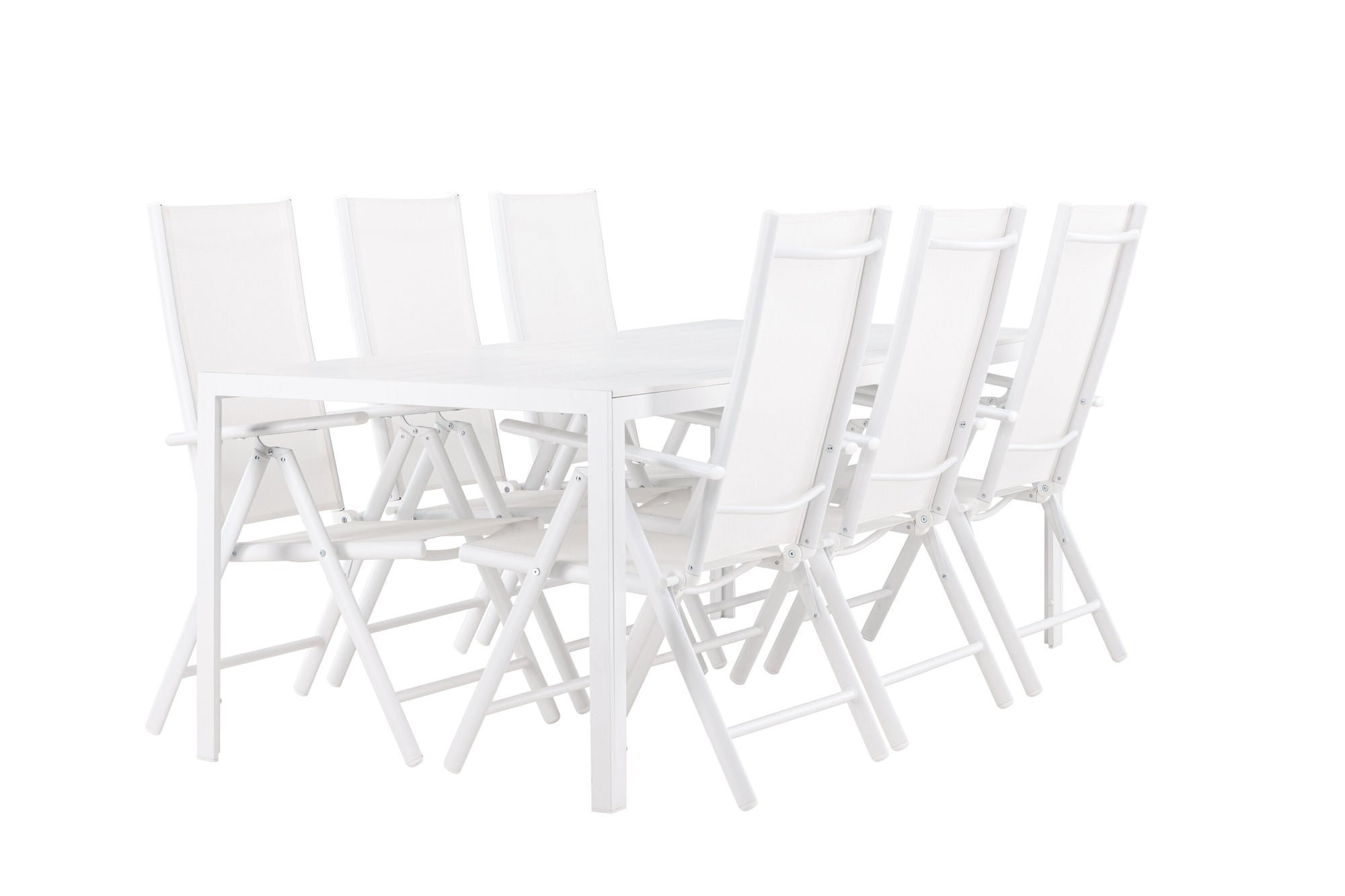 Venture Home Break spisebord - White / White Aintwood +Break Diningchair Alumnium - White / Textilene _6