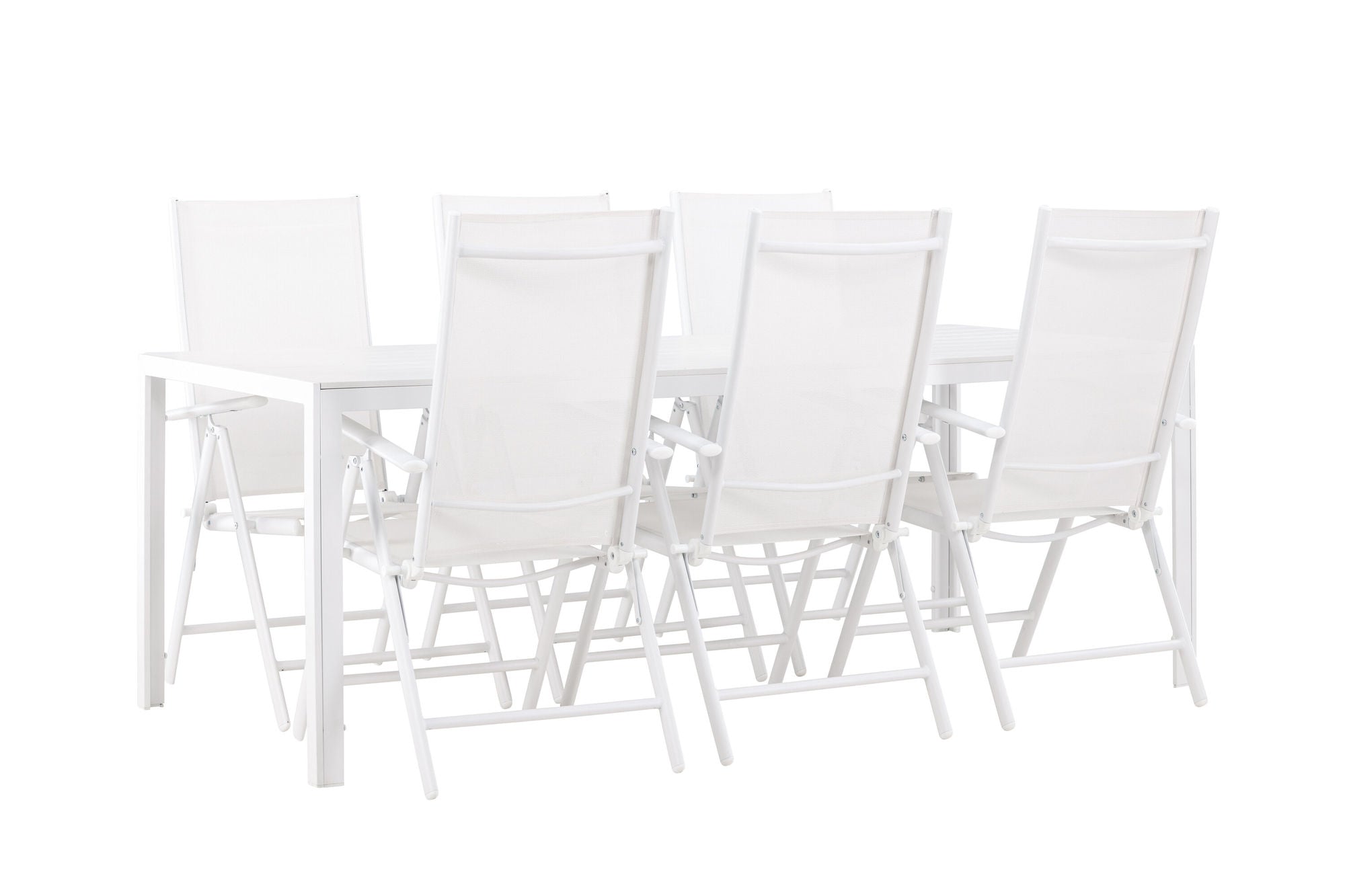 Venture Home Break spisebord - White / White Aintwood +Break Diningchair Alumnium - White / Textilene _6