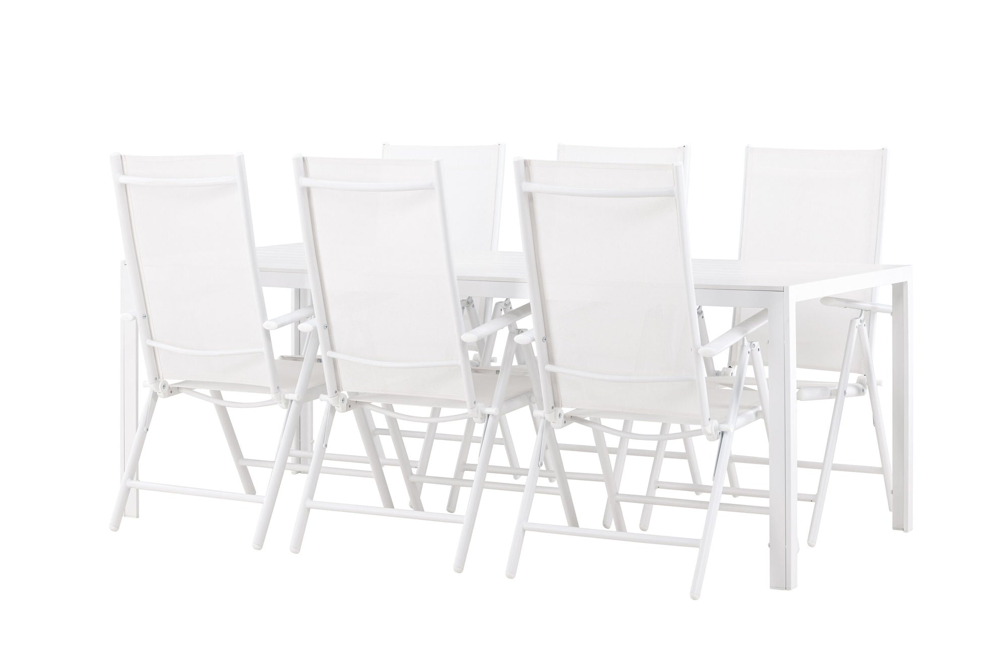 Venture Home Break spisebord - White / White Aintwood +Break Diningchair Alumnium - White / Textilene _6