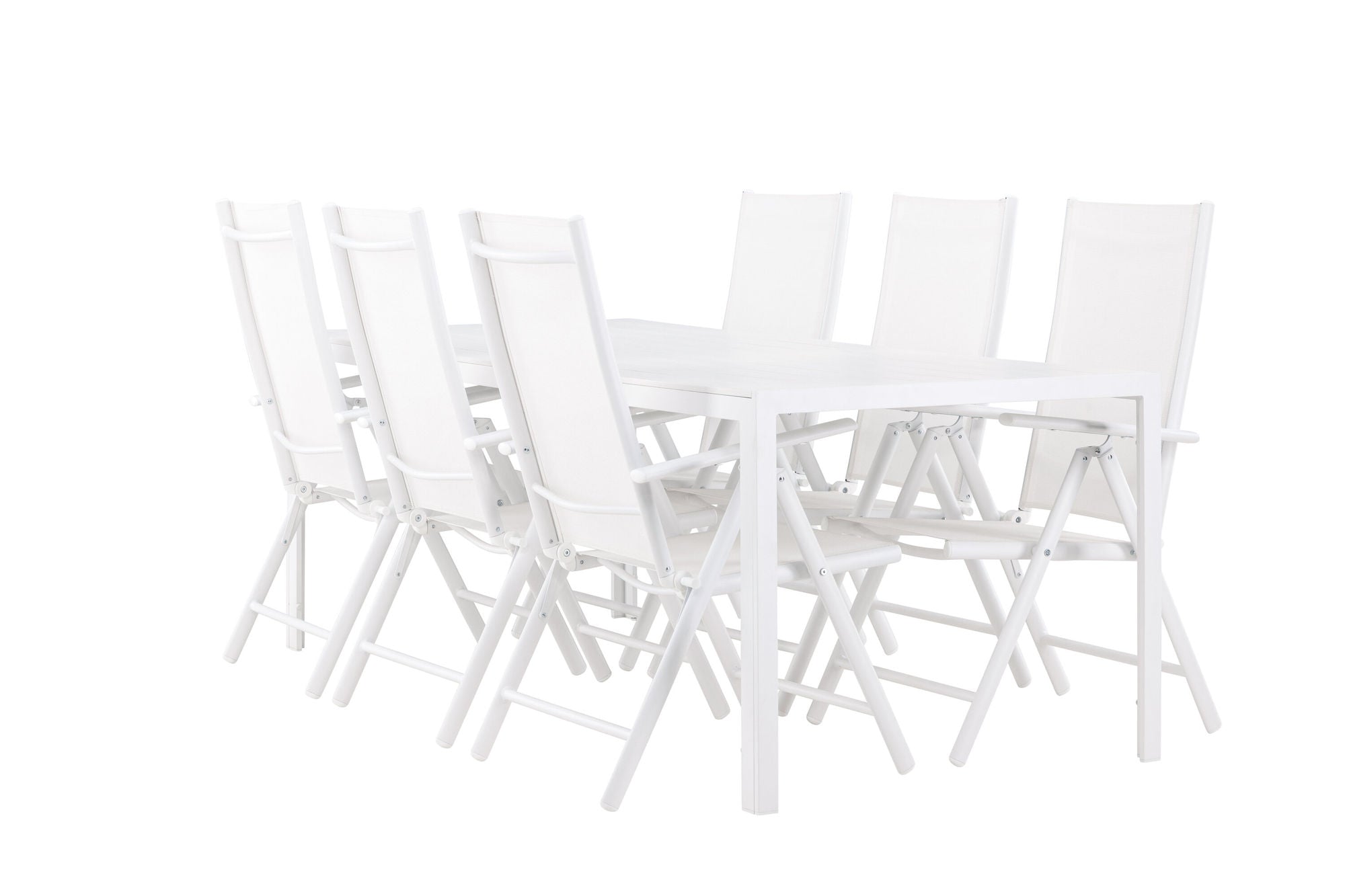 Venture Home Break spisebord - White / White Aintwood +Break Diningchair Alumnium - White / Textilene _6