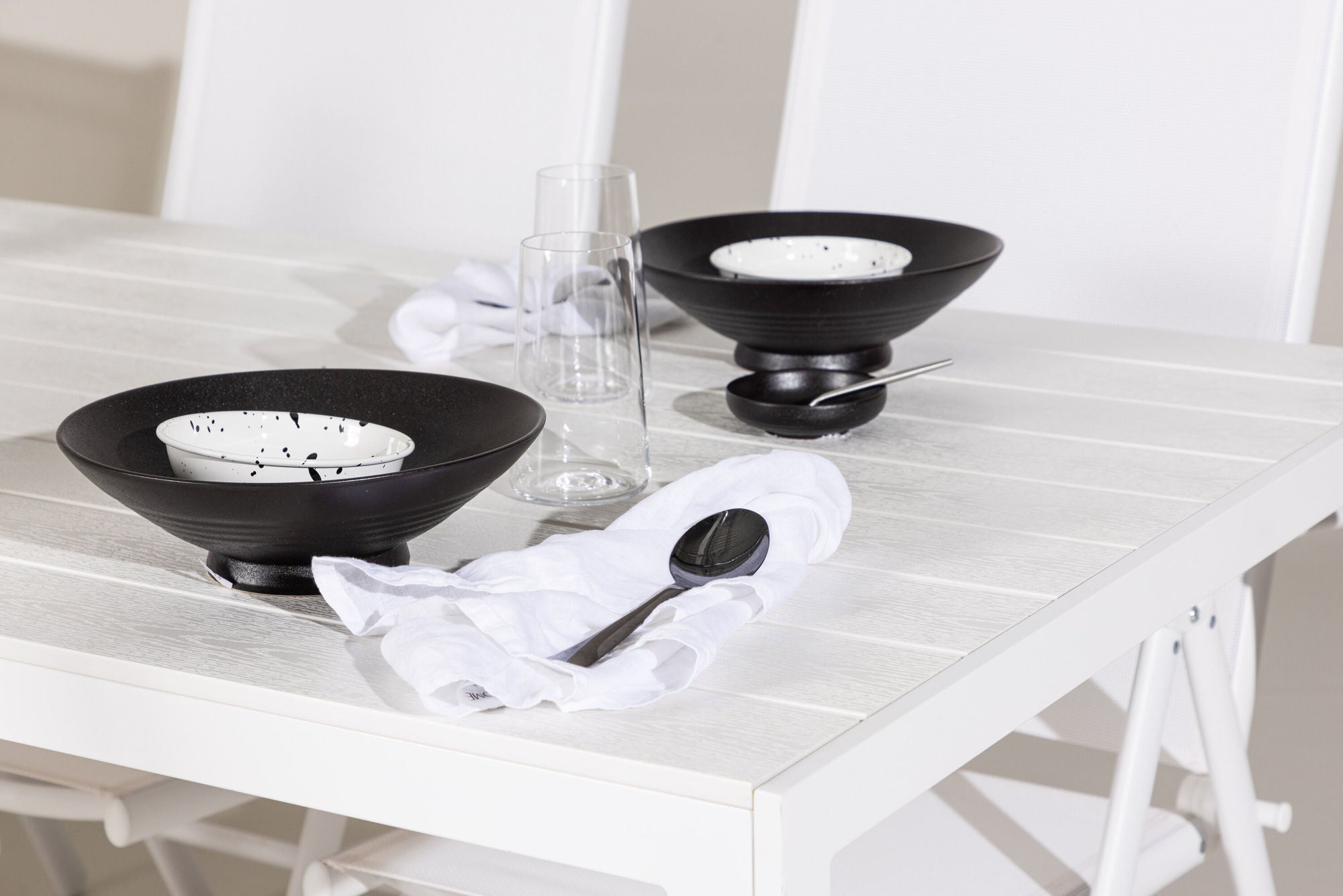Venture Home Break spisebord - White / White Aintwood +Break Diningchair Alumnium - White / Textilene _6