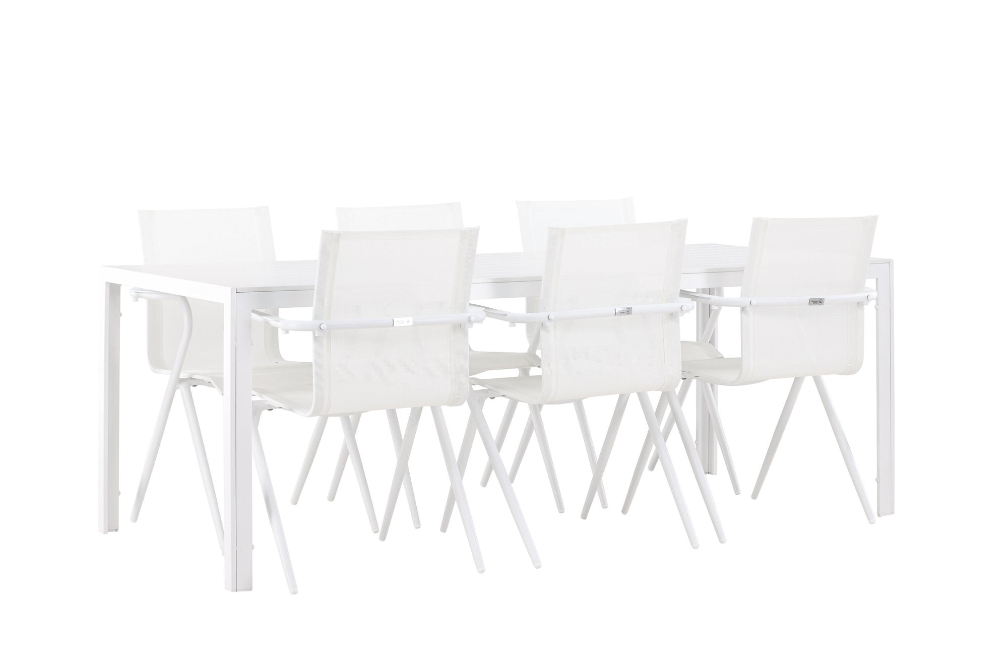 Venture Home Break spisebord - White / White Aintwood +Alina Spisebordsstol - white Alu / White Textilene _6