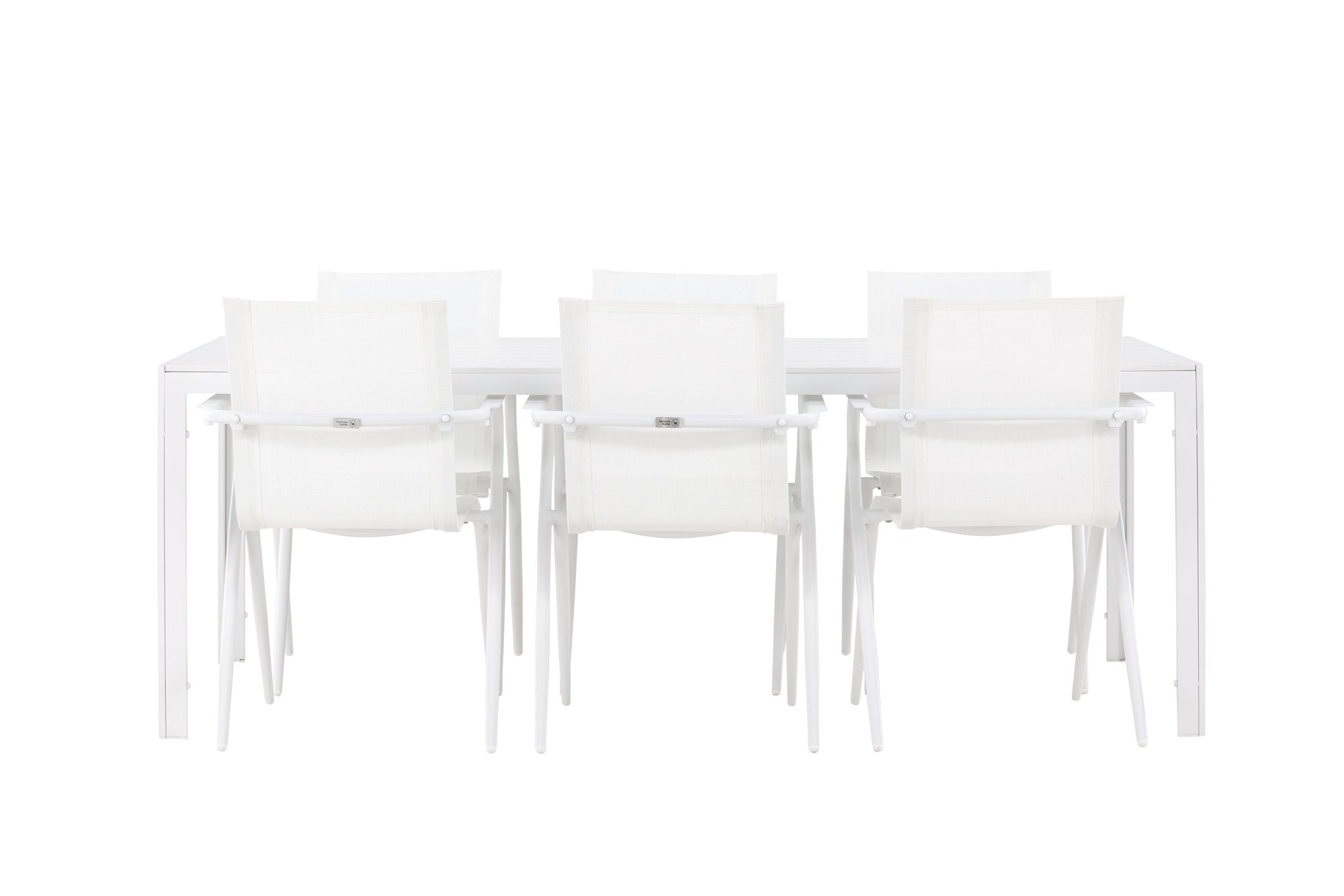 Venture Home Break spisebord - White / White Aintwood +Alina Spisebordsstol - white Alu / White Textilene _6