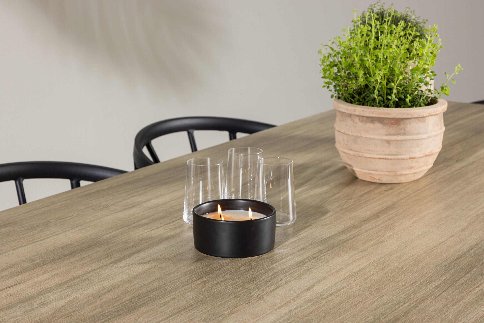 Venture Home Merlo spisebord - White/Whitewash +Stina - Spisebordsstol- Black - Alu/wicker - NEED Higher Seat hegiht! _6