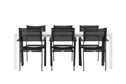 Venture Home Break spisebord - White / White Aintwood +Copacabana Stacking stol - Black/Black - Ersätter 4131-408 _6