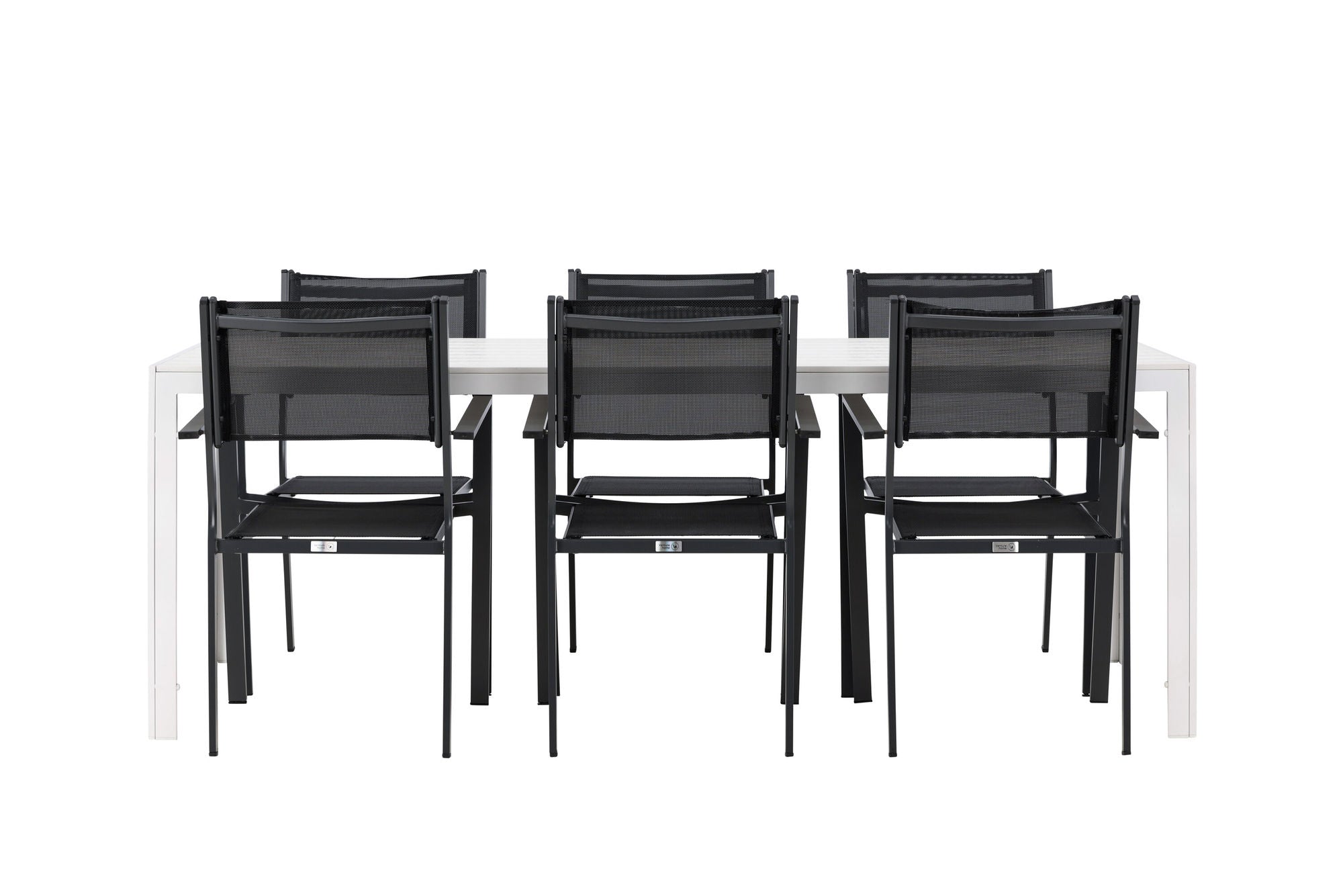 Venture Home Break spisebord - White / White Aintwood +Copacabana Stacking stol - Black/Black - Ersätter 4131-408 _6