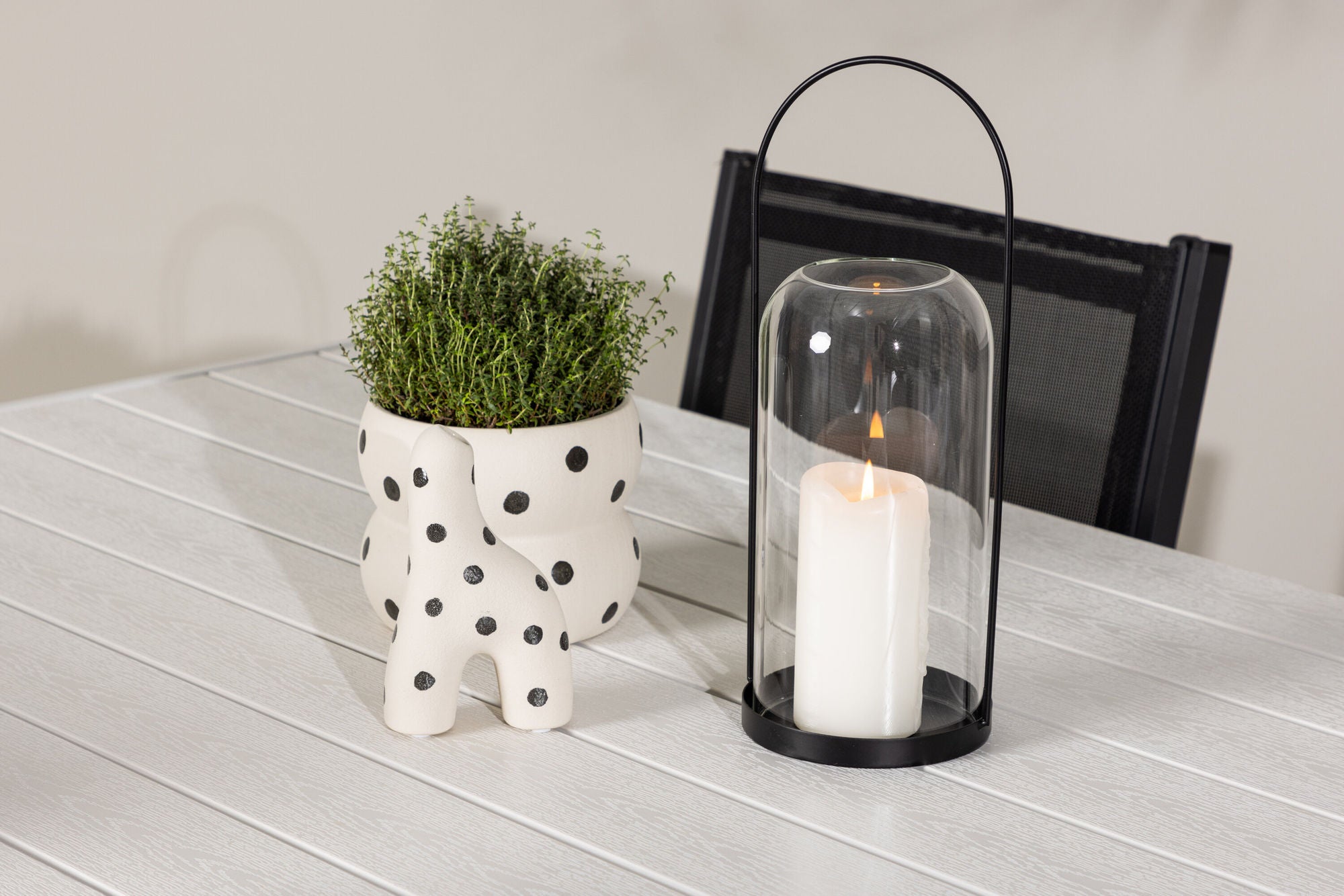 Venture Home Break spisebord - White / White Aintwood +Copacabana Stacking stol - Black/Black - Ersätter 4131-408 _6
