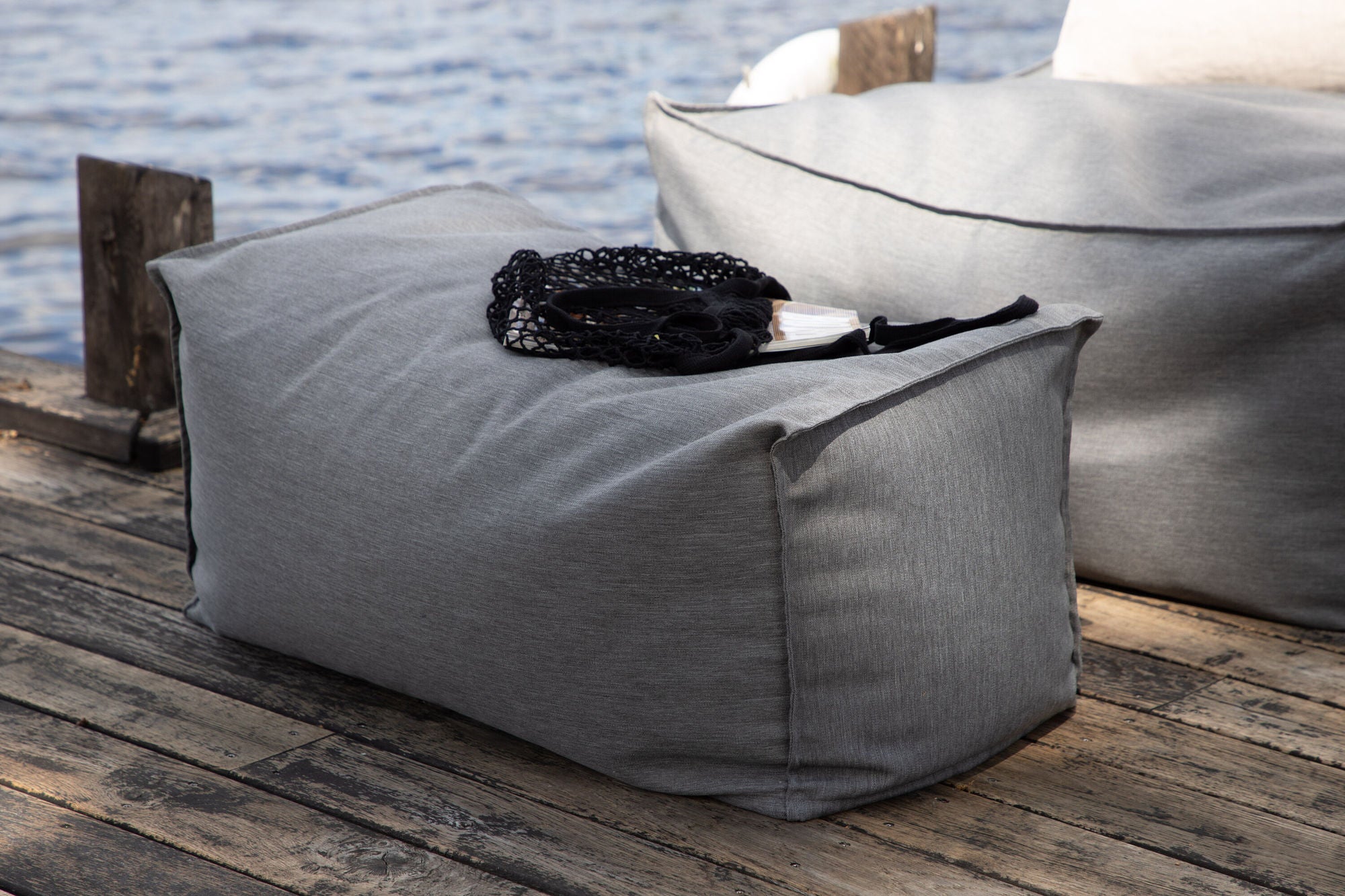 Venture Home Redang Ottoman Fabric - Dark grey / 75*40*33