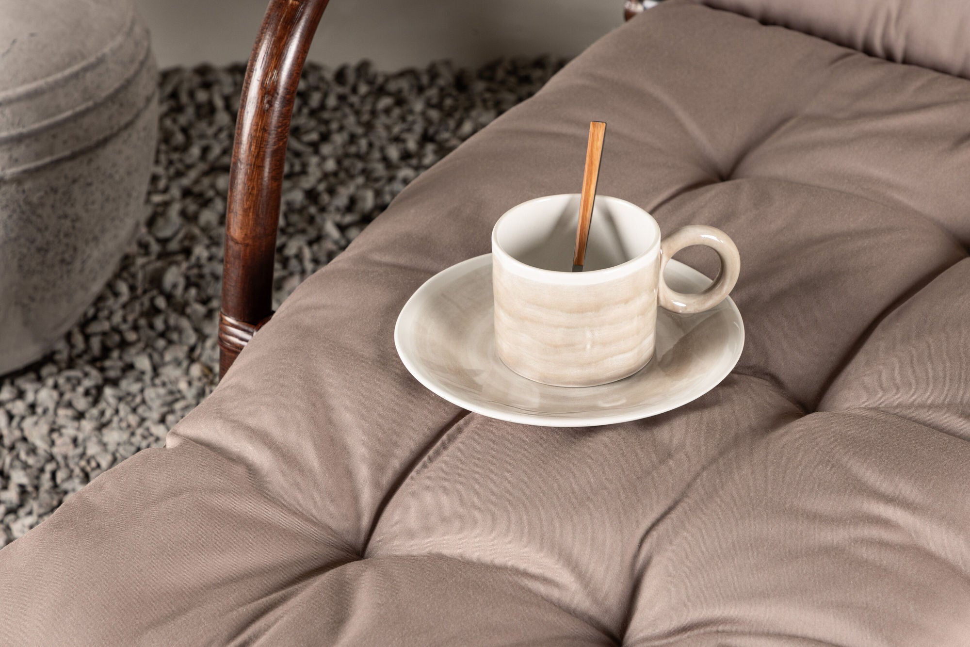 Venture Home Nella Sunbed Rattan - Dark walnut / Beige
