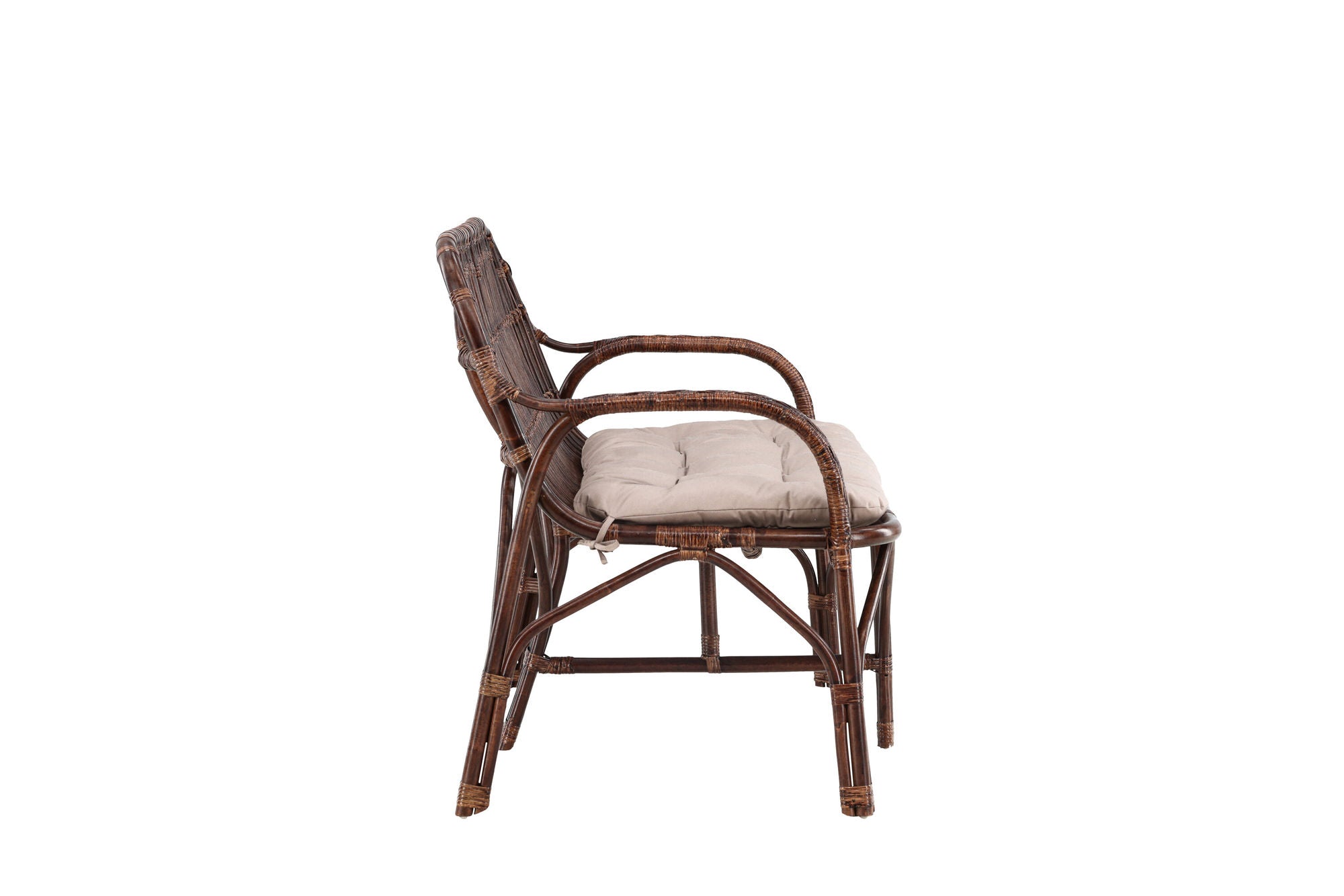 Venture Home Nella Sofa Rattan - Dark walnut / Beige