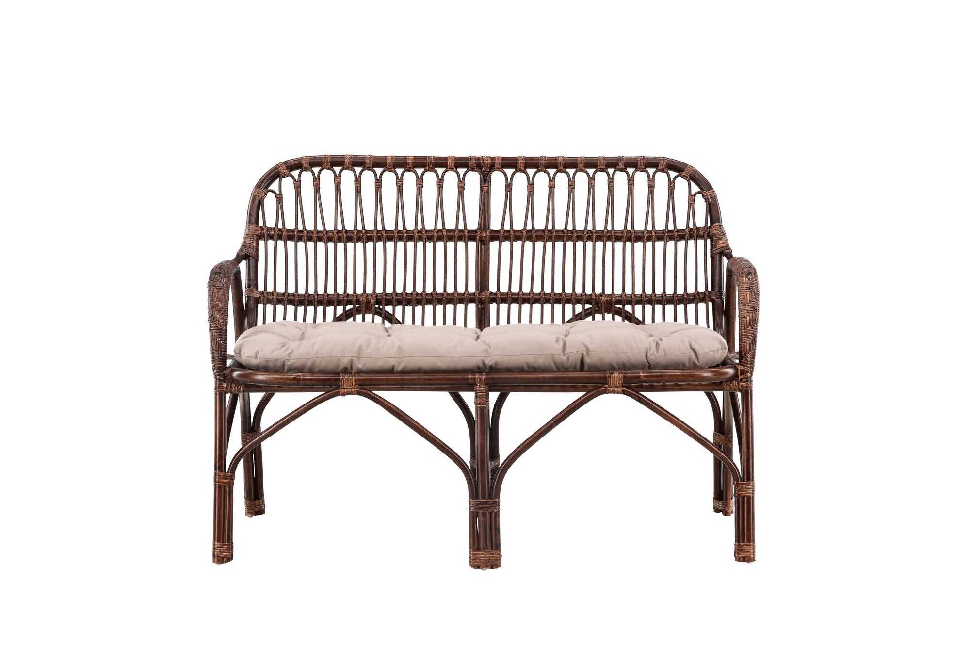 Venture Home Nella Sofa Rattan - Dark walnut / Beige