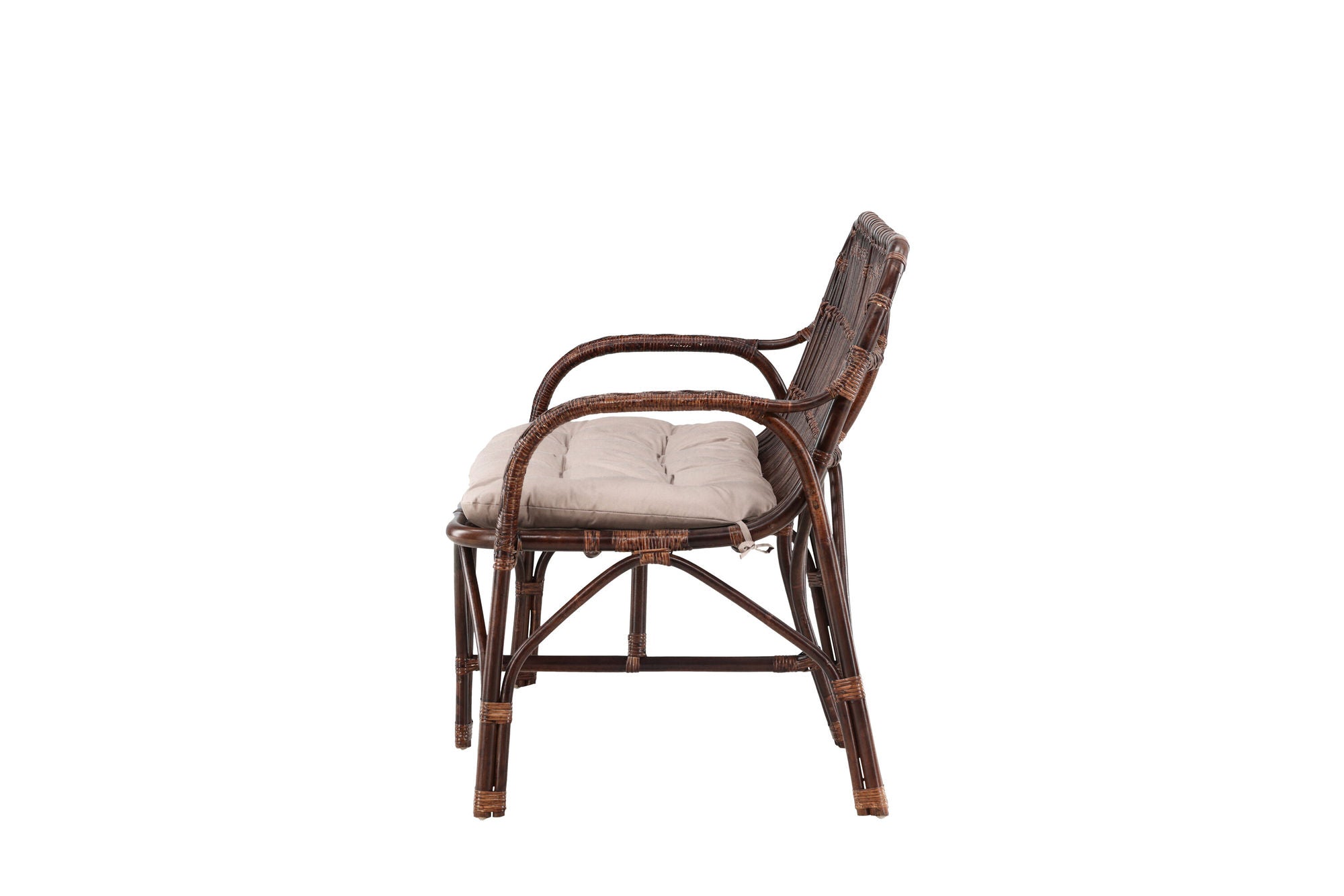 Venture Home Nella Sofa Rattan - Dark walnut / Beige