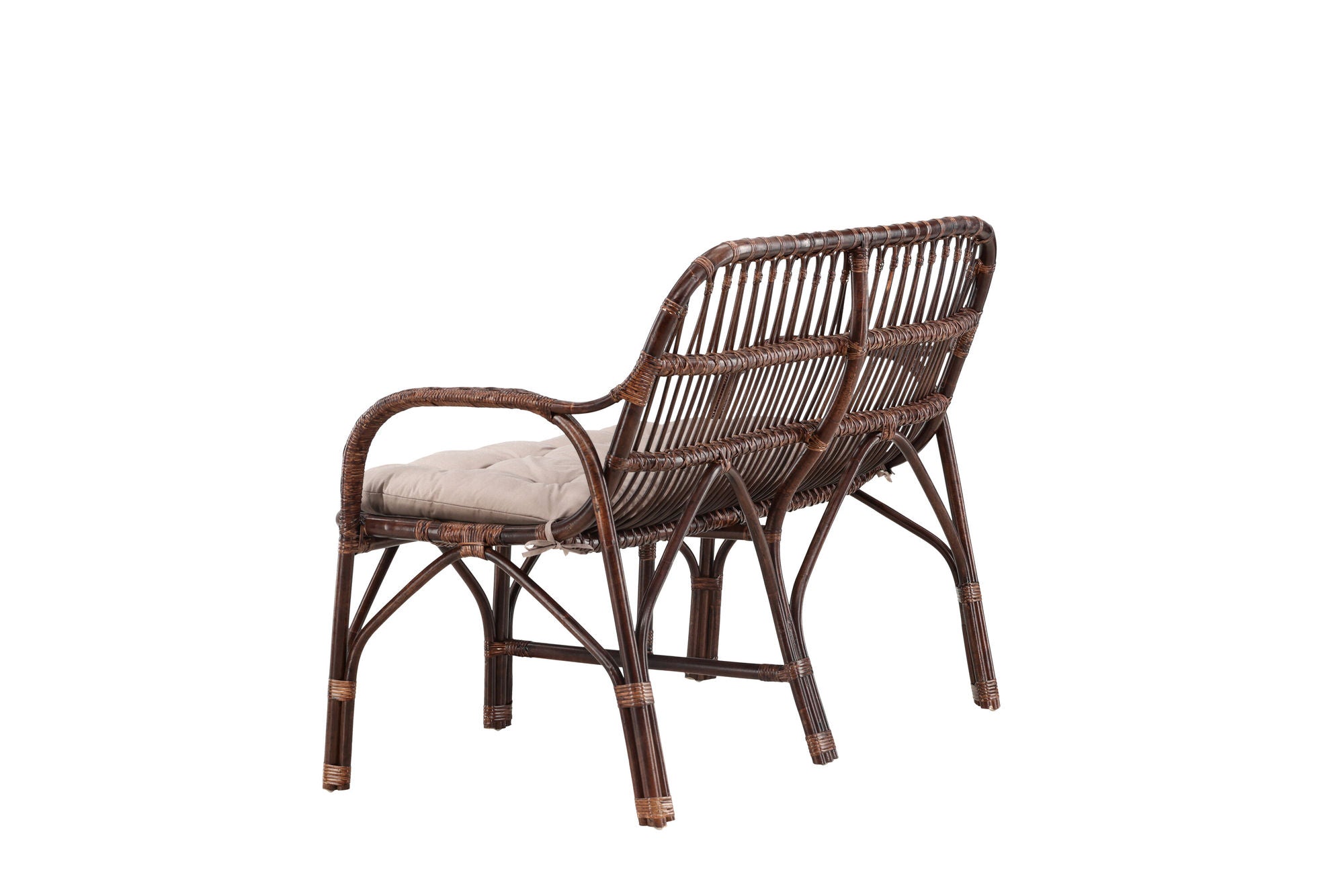 Venture Home Nella Sofa Rattan - Dark walnut / Beige