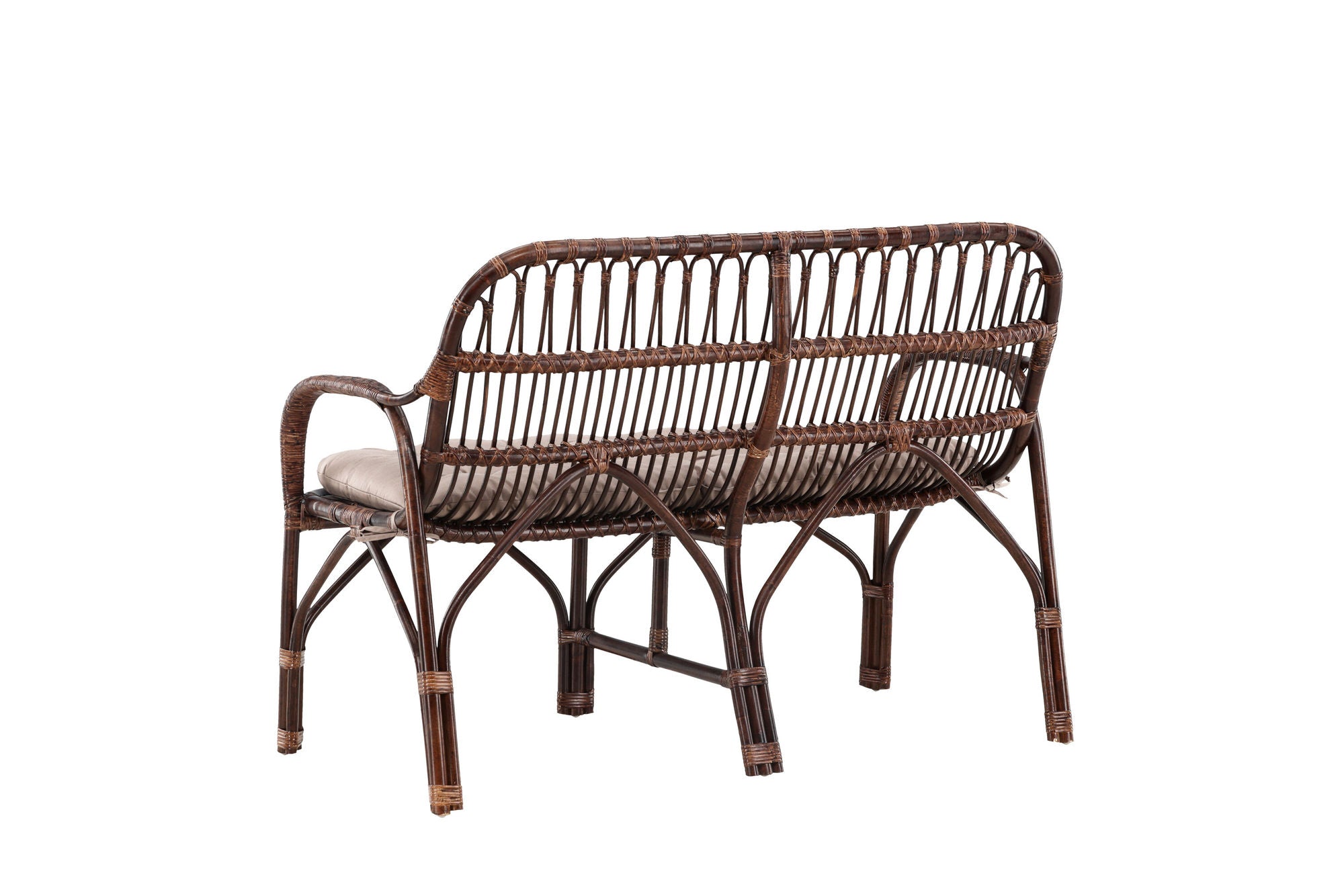 Venture Home Nella Sofa Rattan - Dark walnut / Beige