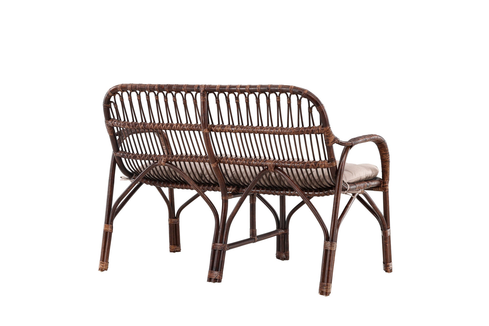 Venture Home Nella Sofa Rattan - Dark walnut / Beige