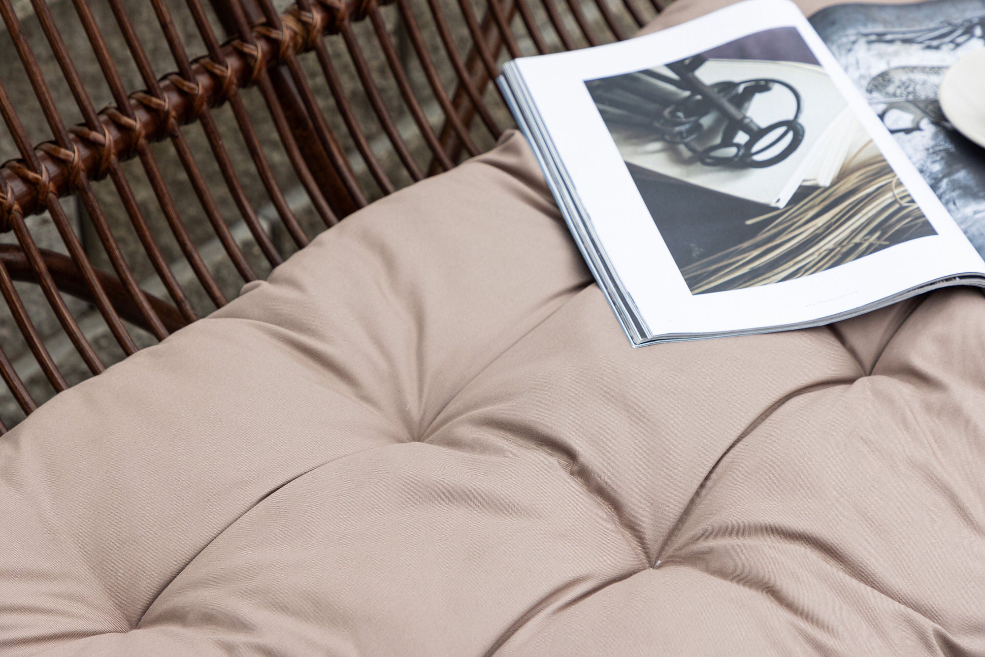 Venture Home Nella Sofa Rattan - Dark walnut / Beige