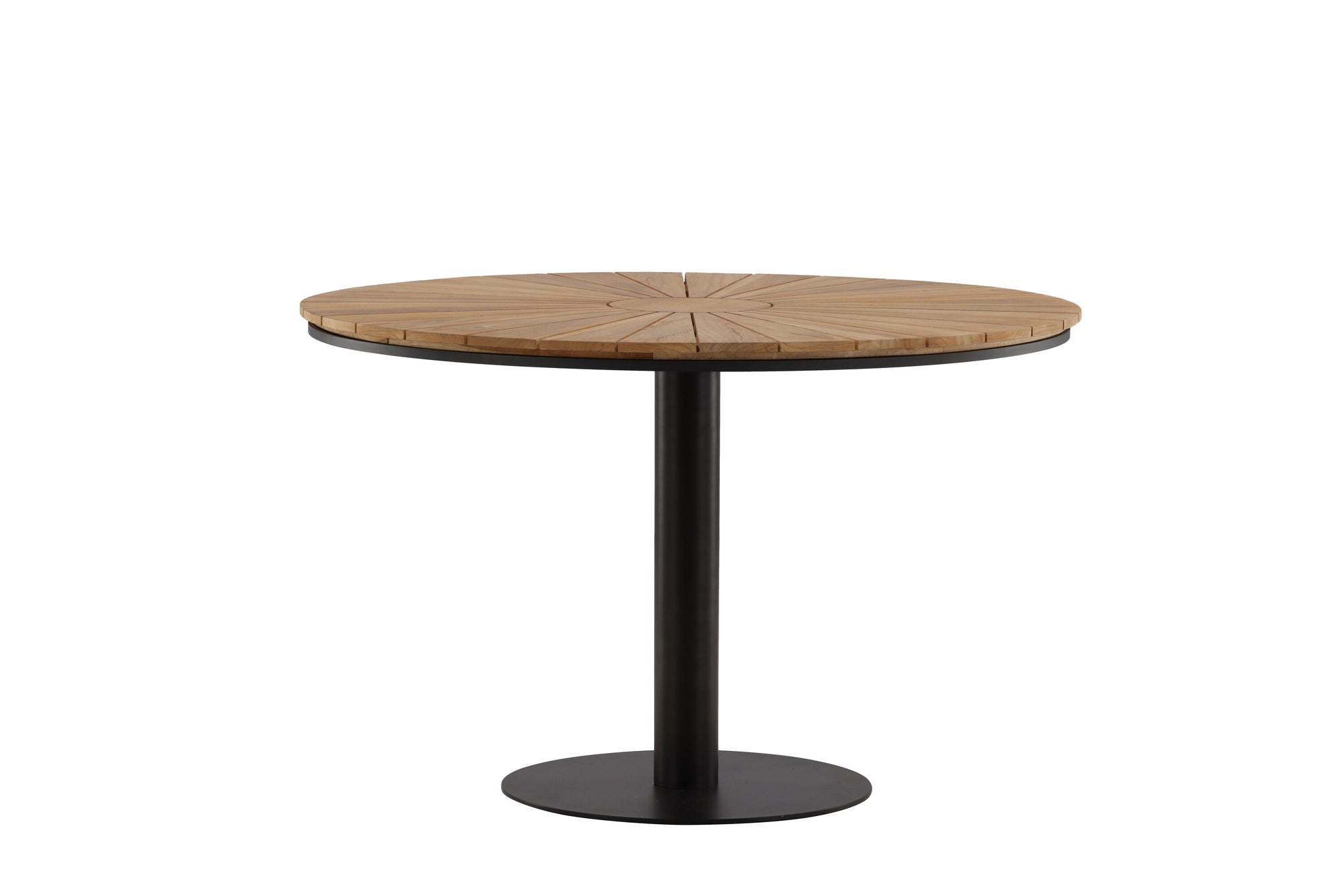 Venture Home Croft Diningbord Aluminium - Black / Teak rund ø120**
