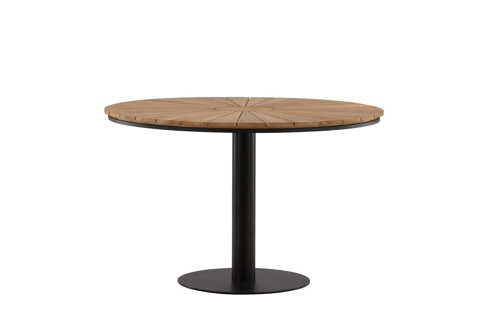Venture Home Croft Diningbord Aluminium - Black / Teak rund ø120**